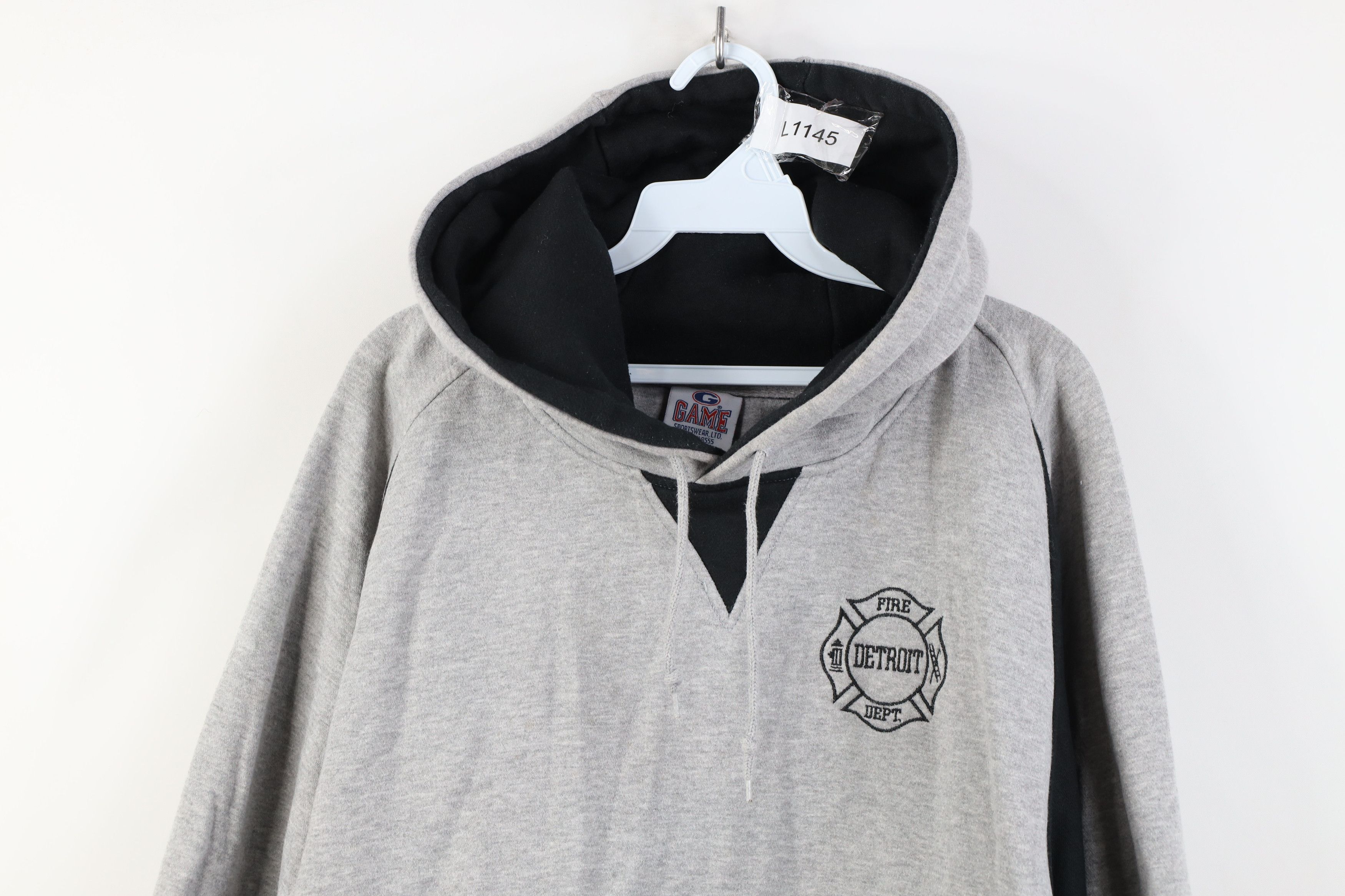 Vintage Vintage Heavyweight Detroit Firefighters Hoodie Sweatshirt Size US XL / EU 56 / 4 - 2 Thumbnail