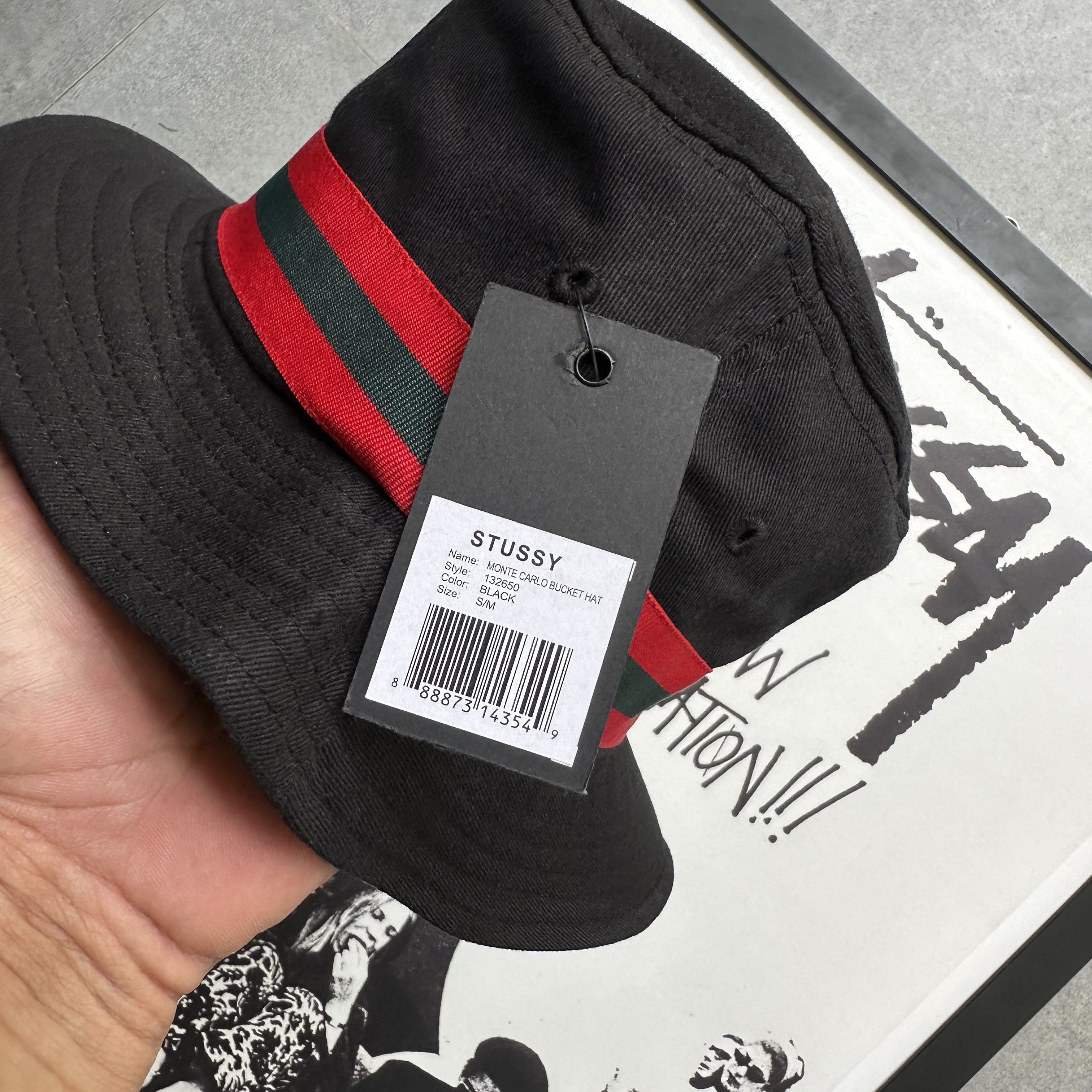 Stussy STUSSY BUCKET HAT MONTERCARLO BLACK S/M Size ONE SIZE - 3 Thumbnail