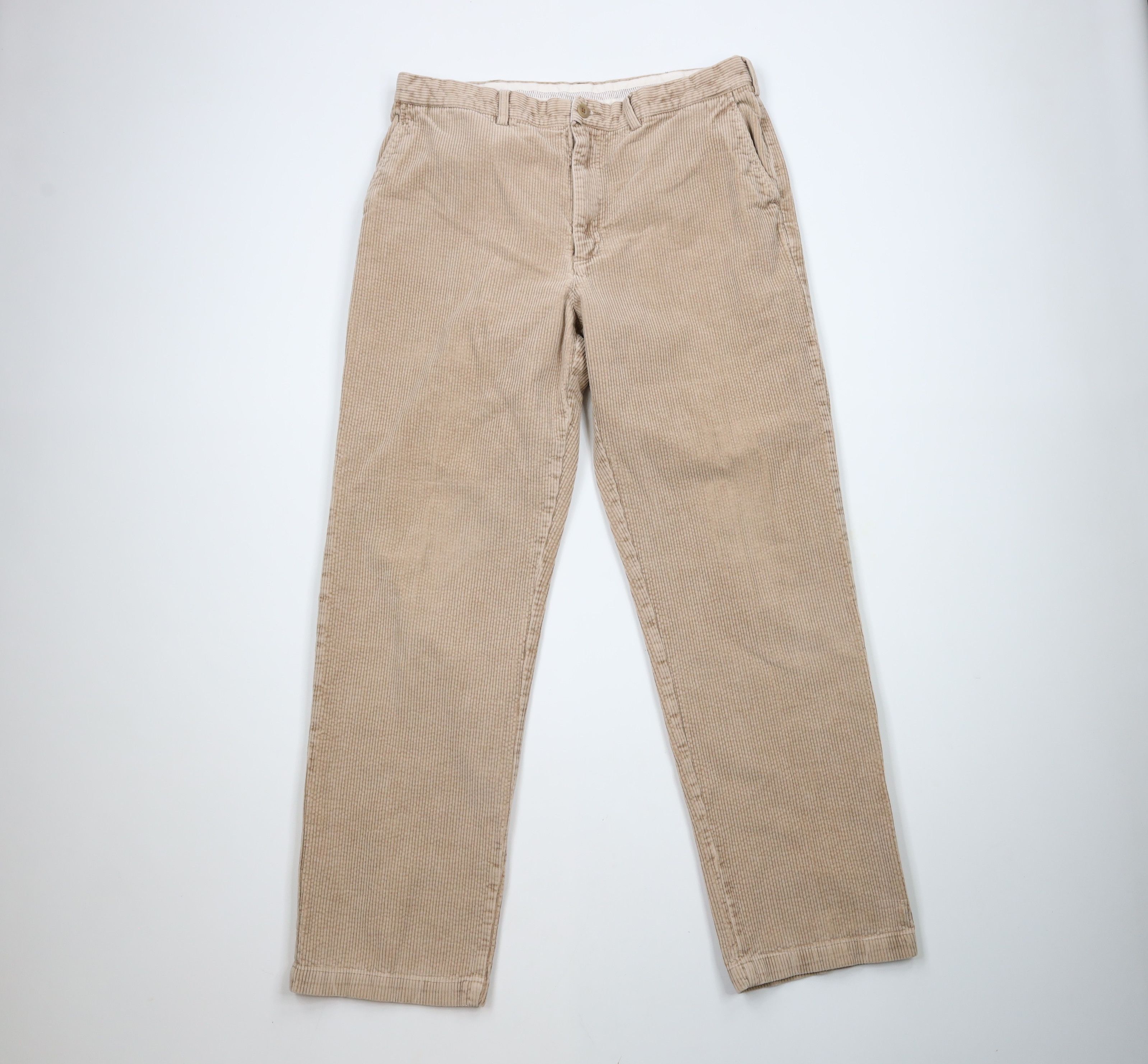 Vintage Vintage 90s Streetwear Wide Leg Corduroy Chino Pants Beige Size US 38 / EU 54 - 1 Thumbnail