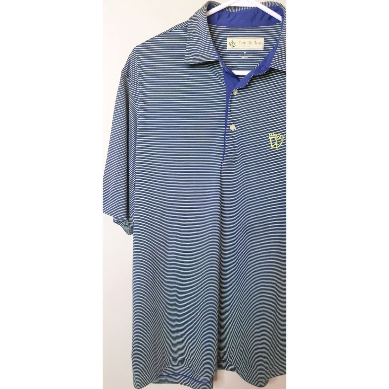 Vintage Donald Ross Polo Shirt Men's M Purple Neon Striped Short Sleeve Logo Golf Size US M / EU 48-50 / 2 - 3 Thumbnail
