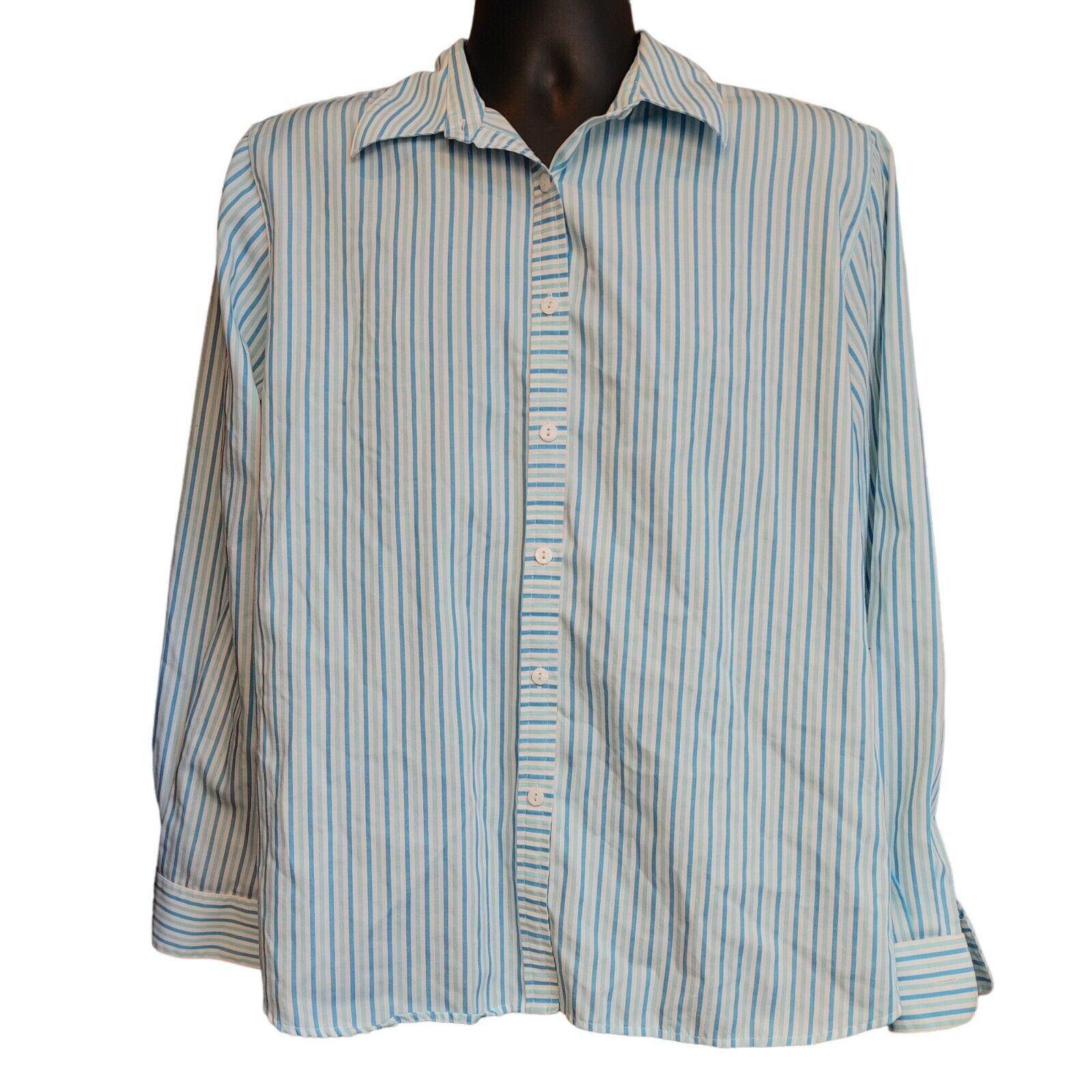 Other Foxcraft Men's Blue/White Striped Wrinkle Free long Sleeve B Size US L / EU 52-54 / 3 - 1 Thumbnail