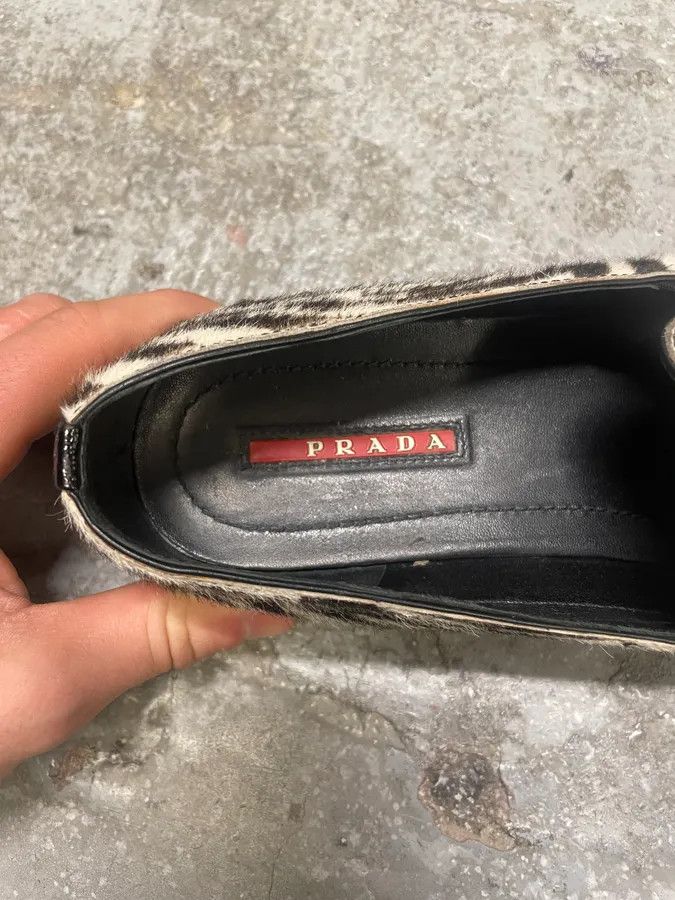 Prada Prada Pony Hair Safari Brown Embellished Shoes Size US 7 / IT 37 - 10 Thumbnail