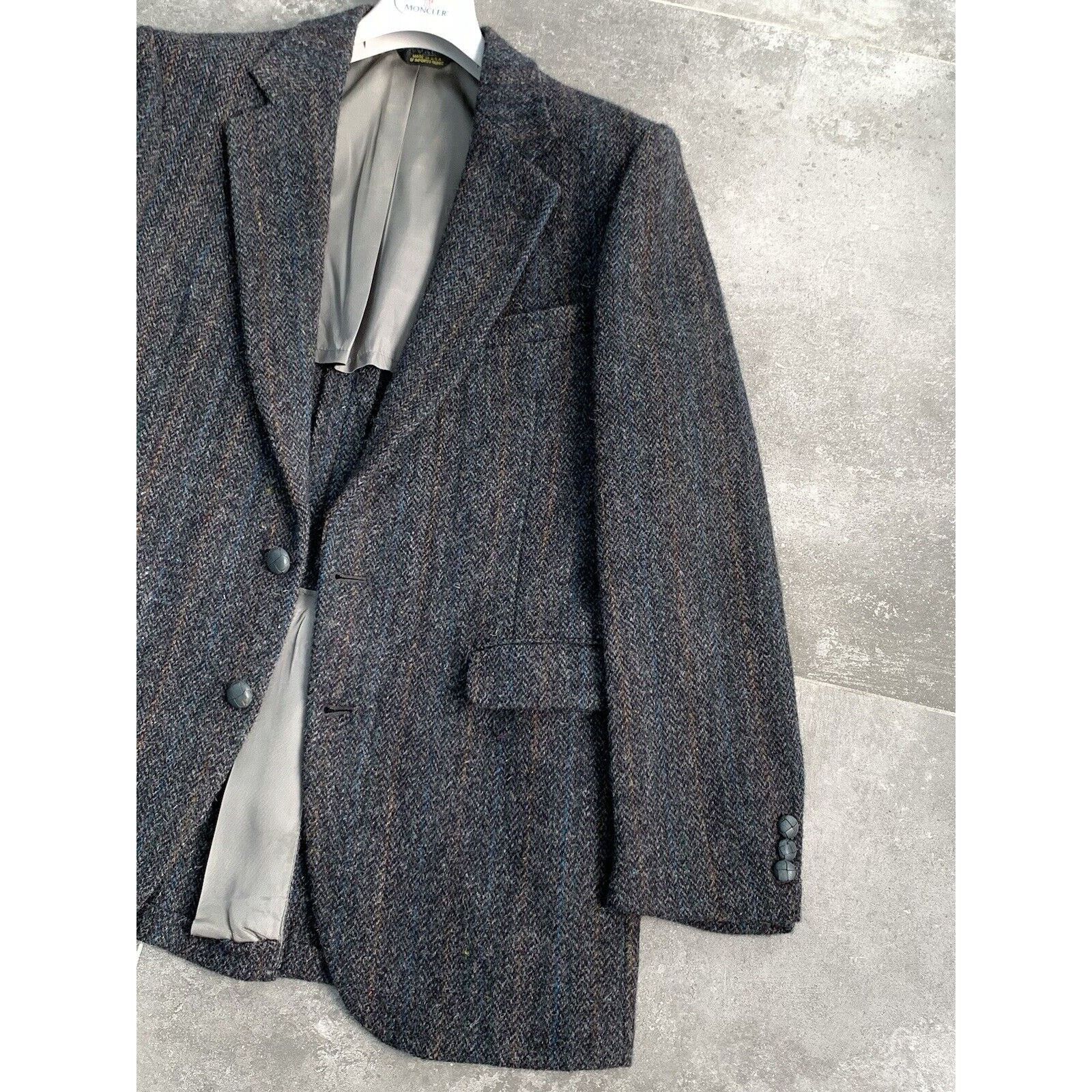 Harris Tweed × Vintage Men's HARRIS TWEED MADE IN USA Sport Blazer Jacket EU50 UK40 Size 50R - 15 Thumbnail