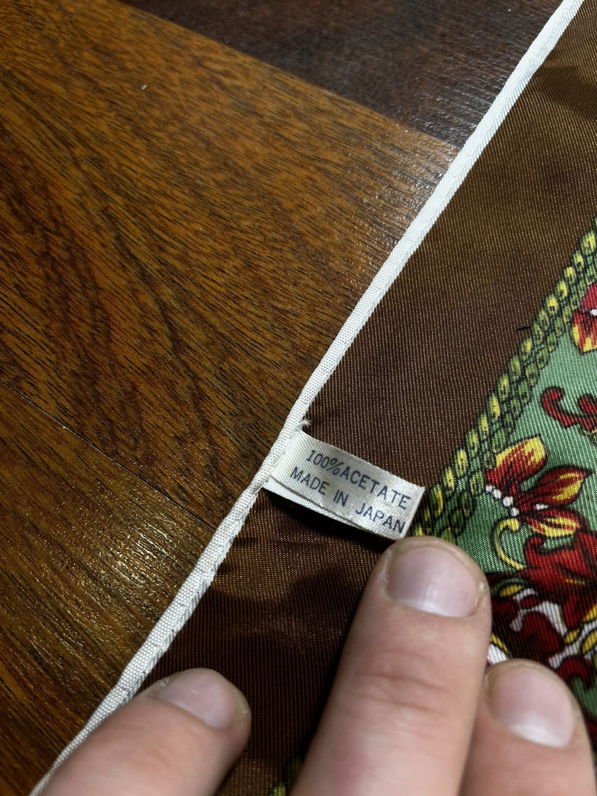 Designer Vintage Japanese Scarf with Ornate Pattern Size ONE SIZE - 4 Thumbnail