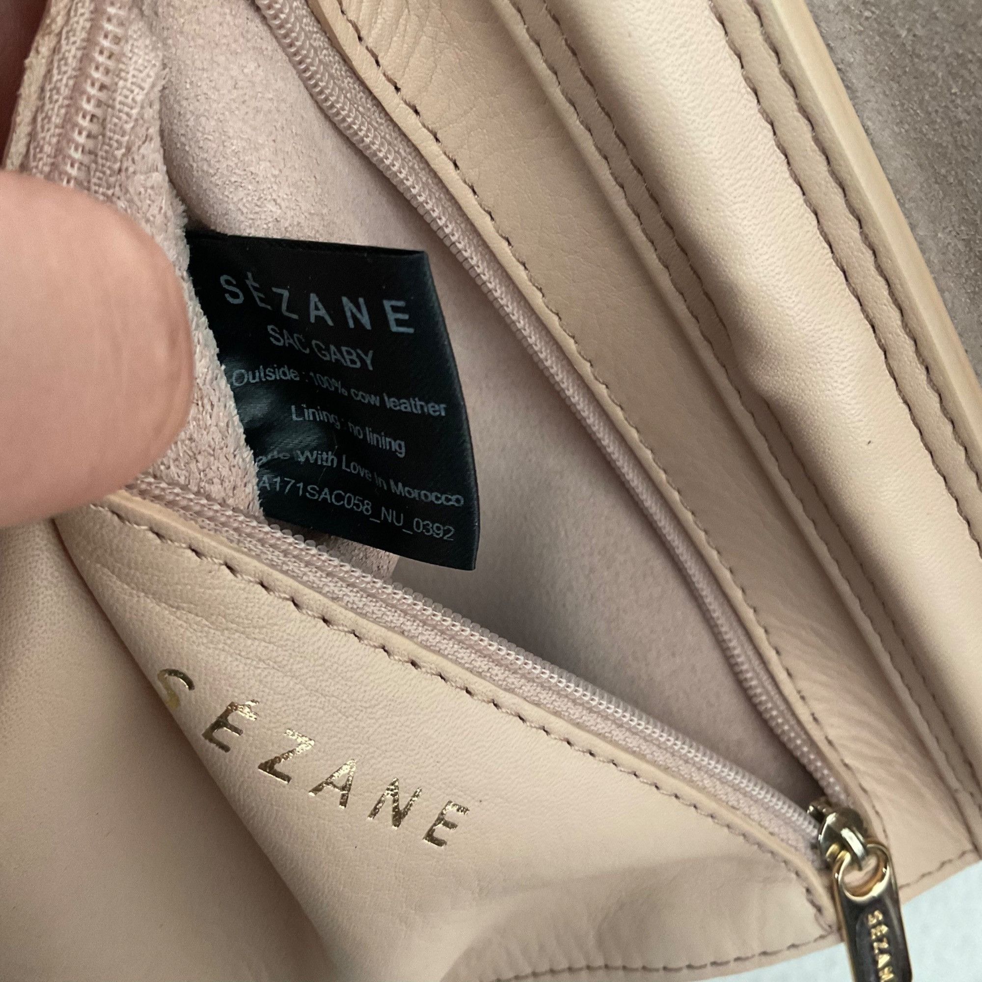 Sezane Sezane blush pink leather gaby tote large Size ONE SIZE - 10 Thumbnail
