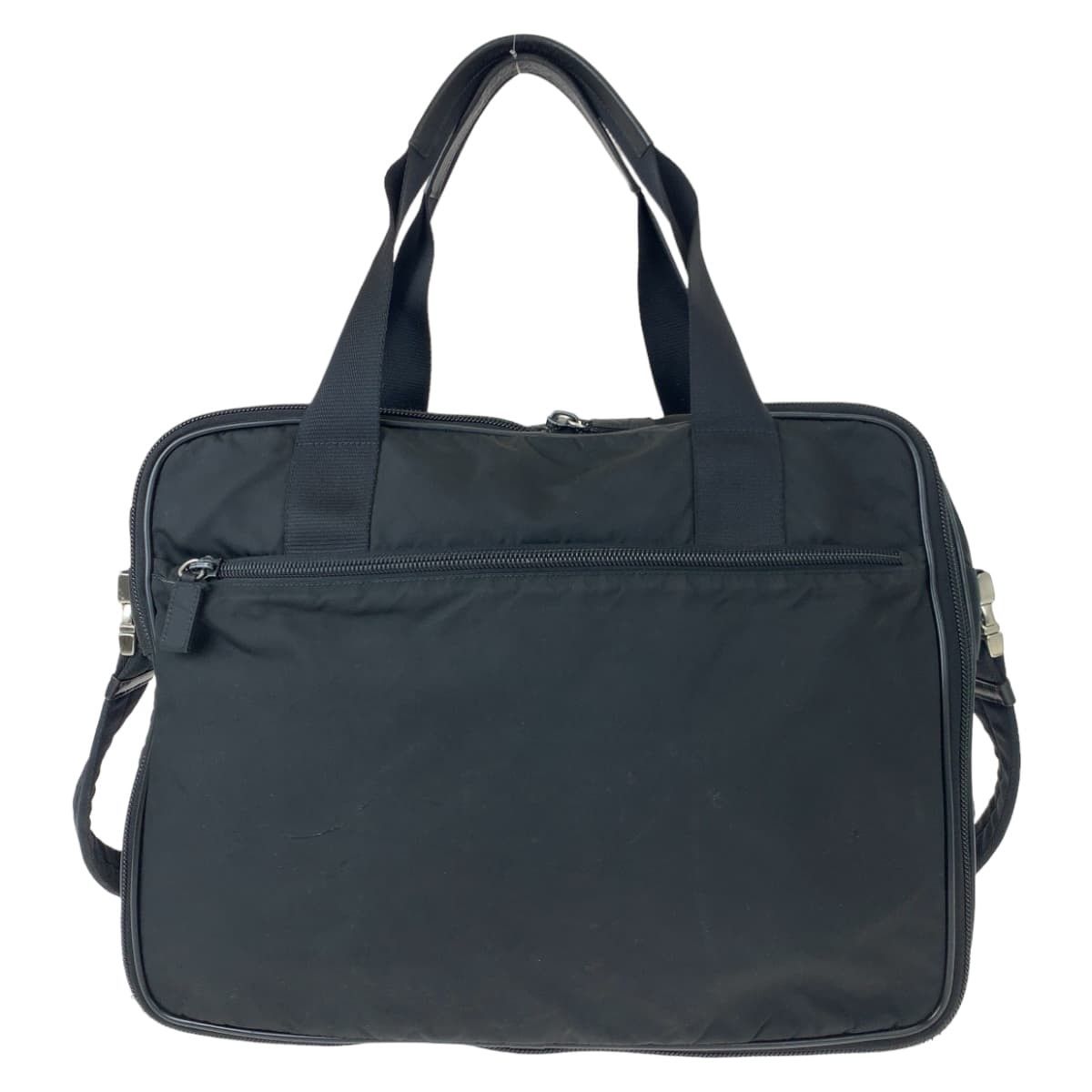Prada Prada Nylon Tessuto Logo Plate Briefcase 404878 Canvas Business Bag 404878 in Very Good Condition