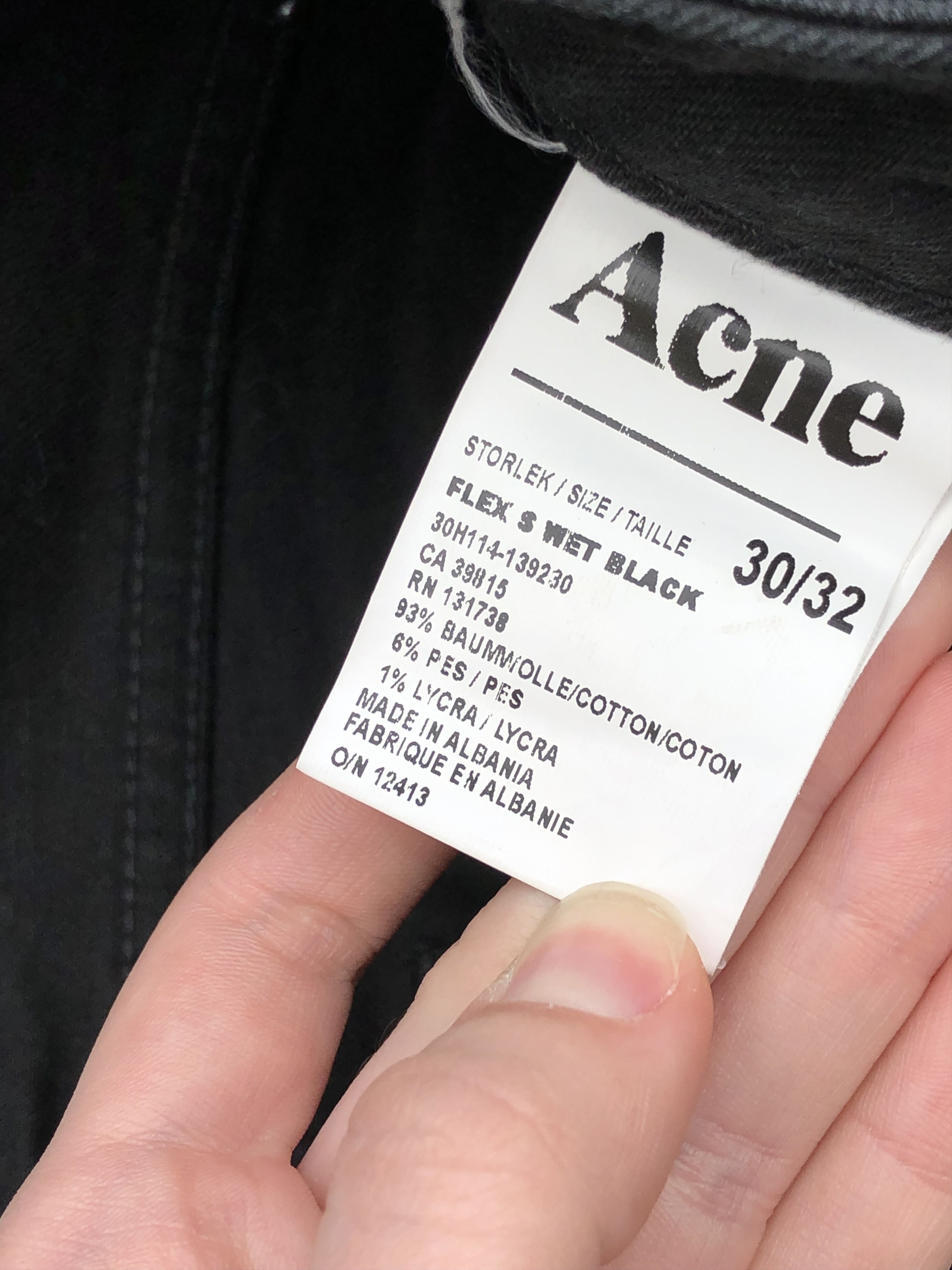 Acne Studios Acne Studios Vintage Flex Wet Black Jeans Size W30 L32 Size 30" / US 8 / IT 44 - 8 Thumbnail