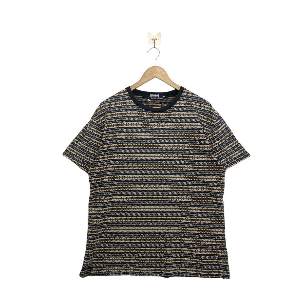 Polo Ralph Lauren Polo Ralph Lauren Jacquard Stripe Motive Tshirt Size US M / EU 48-50 / 2 - 1 Thumbnail
