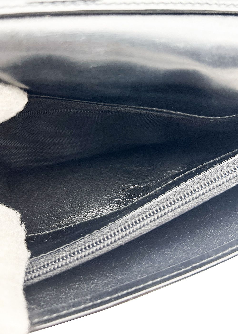 Gucci Gucci Patent Leather Long Wallet Black Unisex Size ONE SIZE - 9 Thumbnail