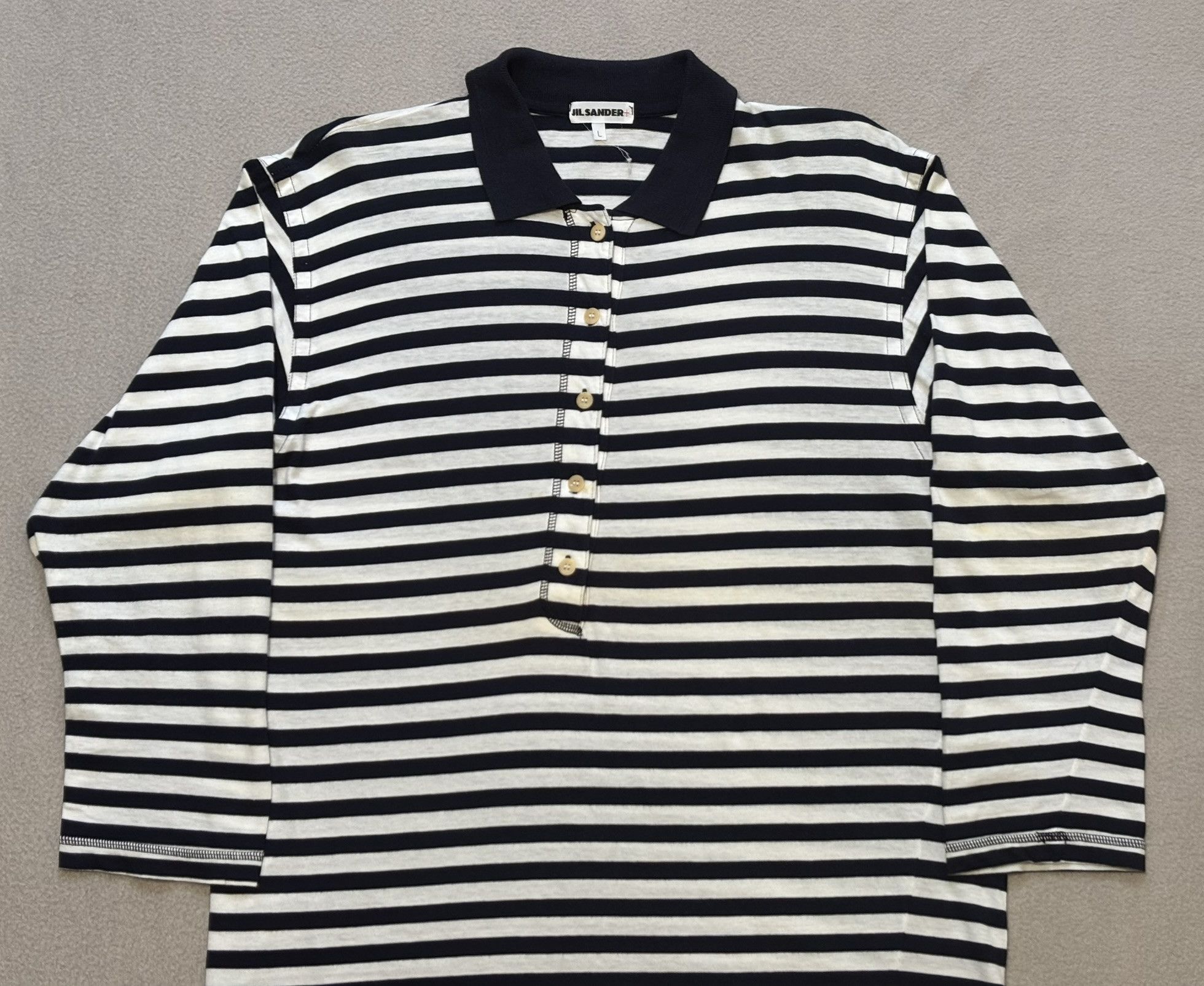Jil Sander Jil Sander Long Sleeve Polo Shirt Size L Size US L / EU 52-54 / 3 - 7 Thumbnail