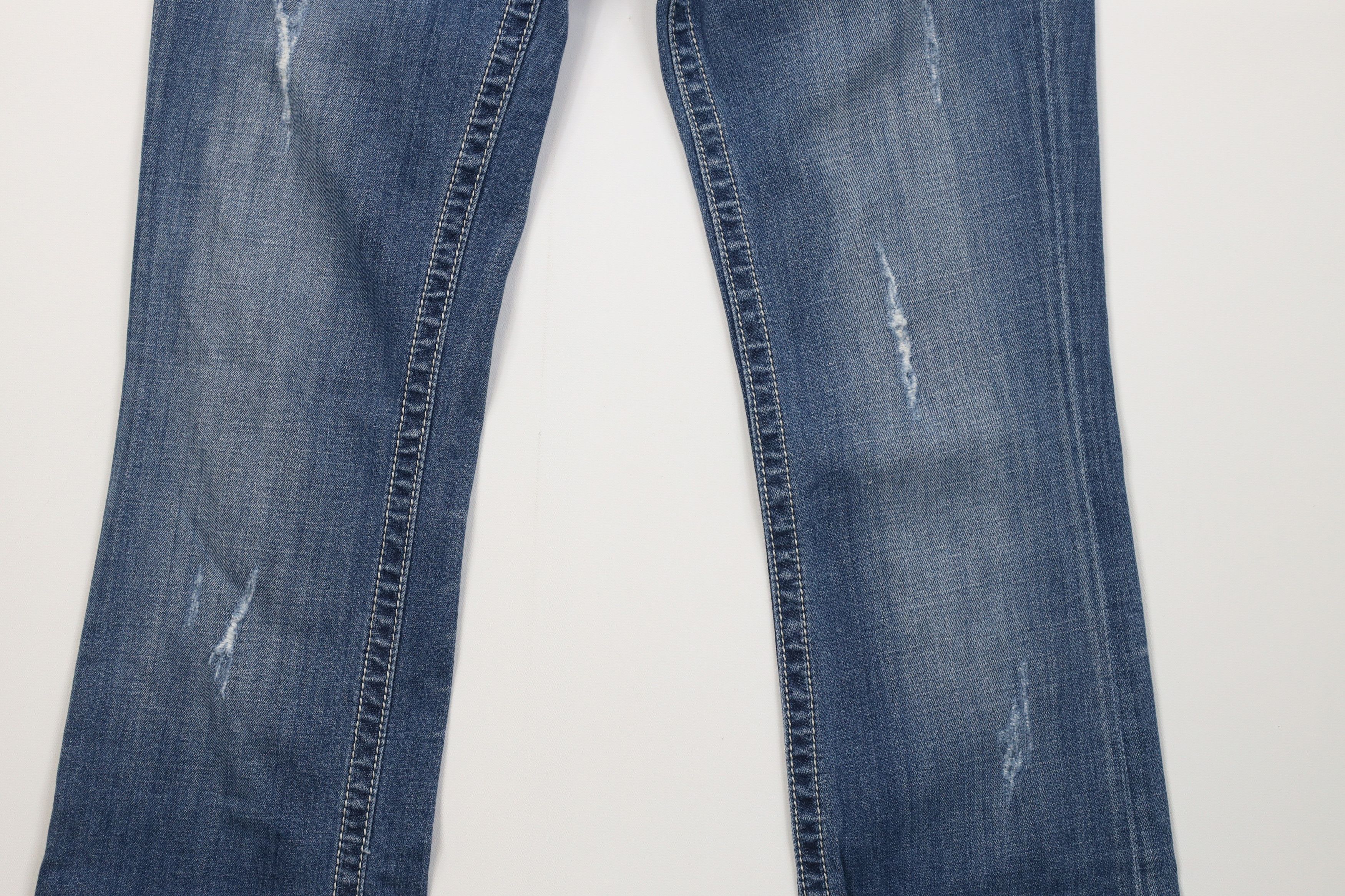 Miss Me Miss Me Thick Stitch Jeweled Stretch Boot Cut Denim Jeans Size 29" - 4 Thumbnail
