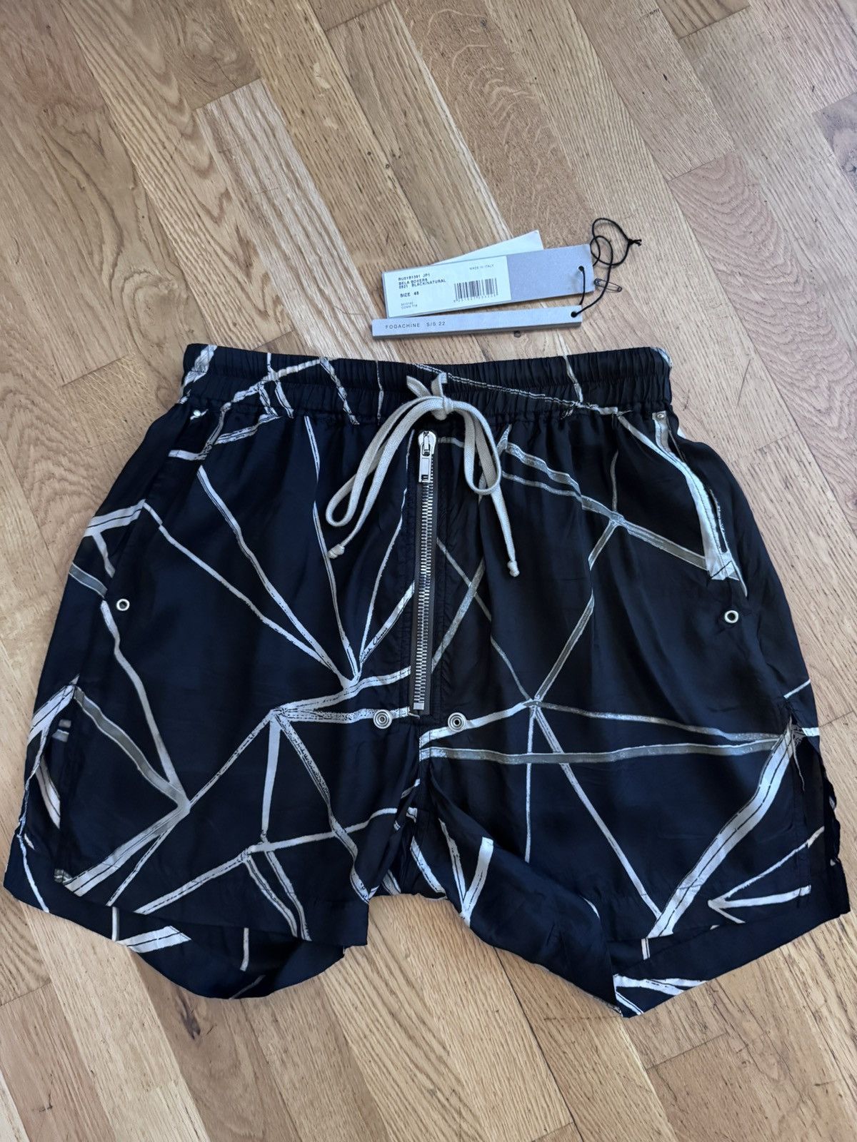 Rick Owens Bela Boxers Shorts Size 48 Black SS22 Fogachine