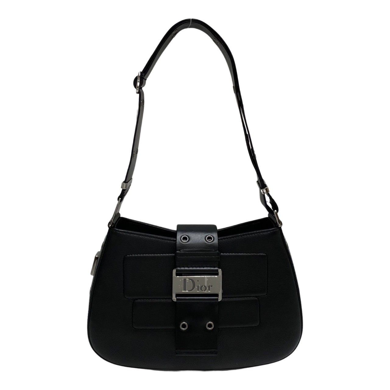 image of Christian Dior Genuine Leather Shoulder Bag Black, Women's