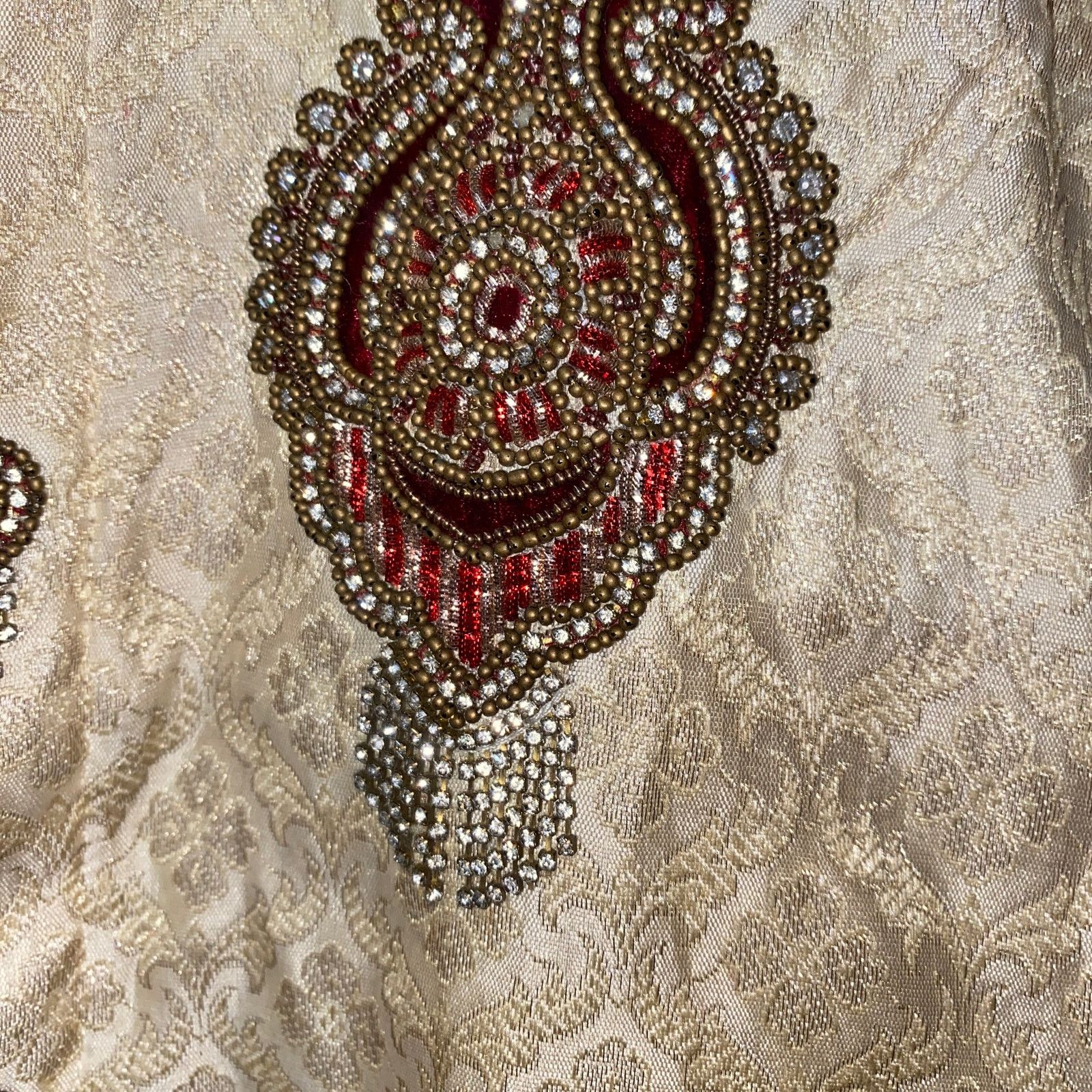 Other ND Nite 'n' Day Cream Embellished Rhinestone Indian Top XS Size XS / US 0-2 / IT 36-38 - 3 Thumbnail