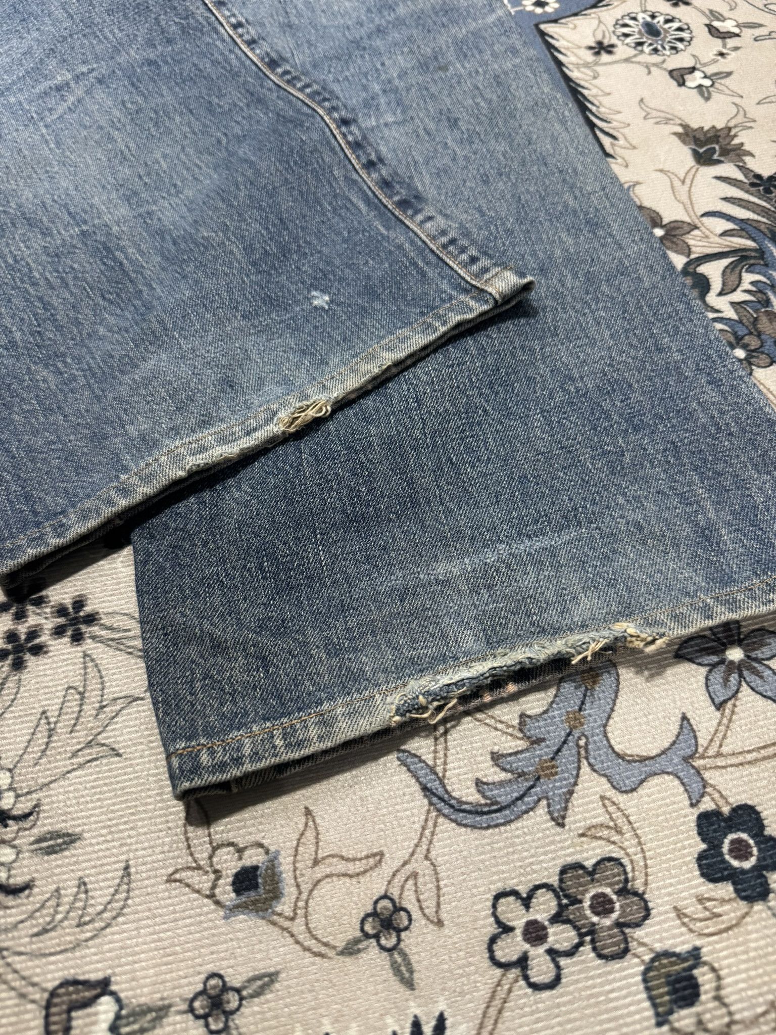 Edwin × Japanese Brand Vintage Edwin 505 Zipper Selvadge Redline Distressed Jeans Size US 31 - 11 Thumbnail