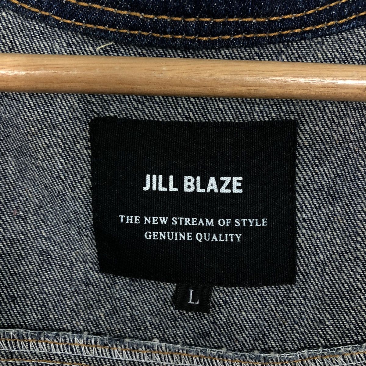Japanese Brand 🔥Denim Trucker Jacket Jill Blaze Japan Biker Racing Size US L / EU 52-54 / 3 - 12 Thumbnail