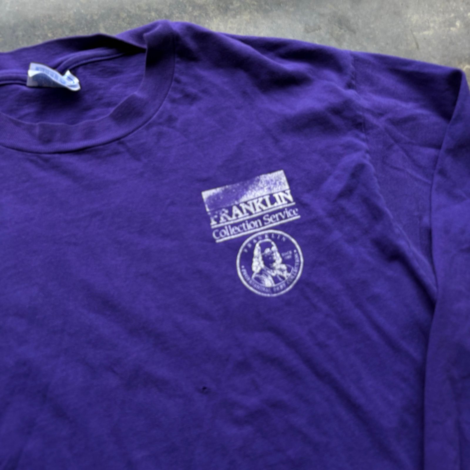 Other × Vintage Crazy 90s Money Collection Purple T-shirt Size US L / EU 52-54 / 3 - 4 Thumbnail