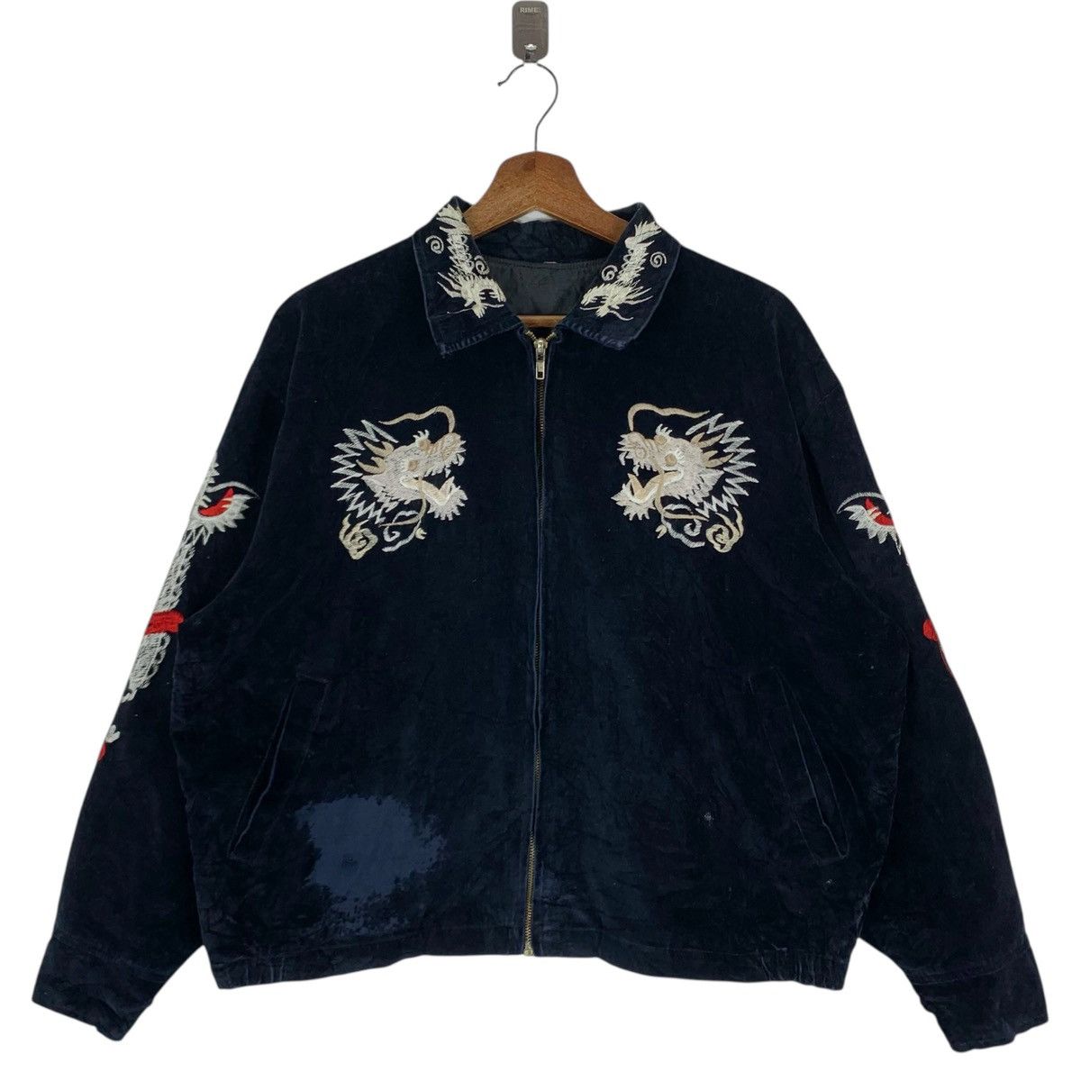 Japanese Brand VINTAGE VELVET SUKAJAN JAPAN SOUVENIR JACKET Size US L / EU 52-54 / 3 - 4 Thumbnail