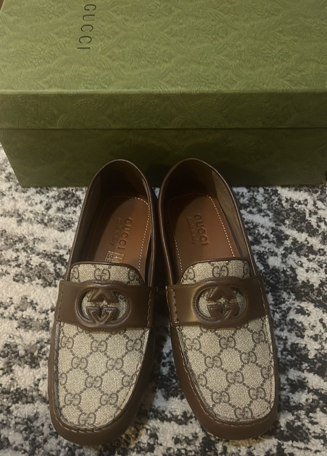 Gucci Gucci GG Logo Interlocking G Driving Loafer Size US 8 / EU 41 - 3 Thumbnail