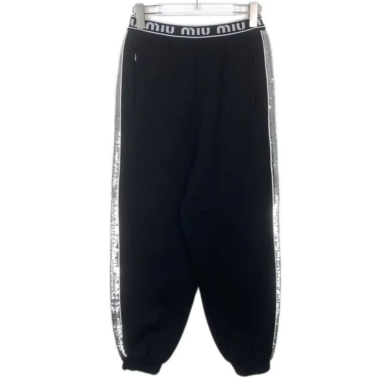 Miu Miu Miu Miu Black Cotton Womens Casual Pants 0089 Size 23" - 1 Thumbnail