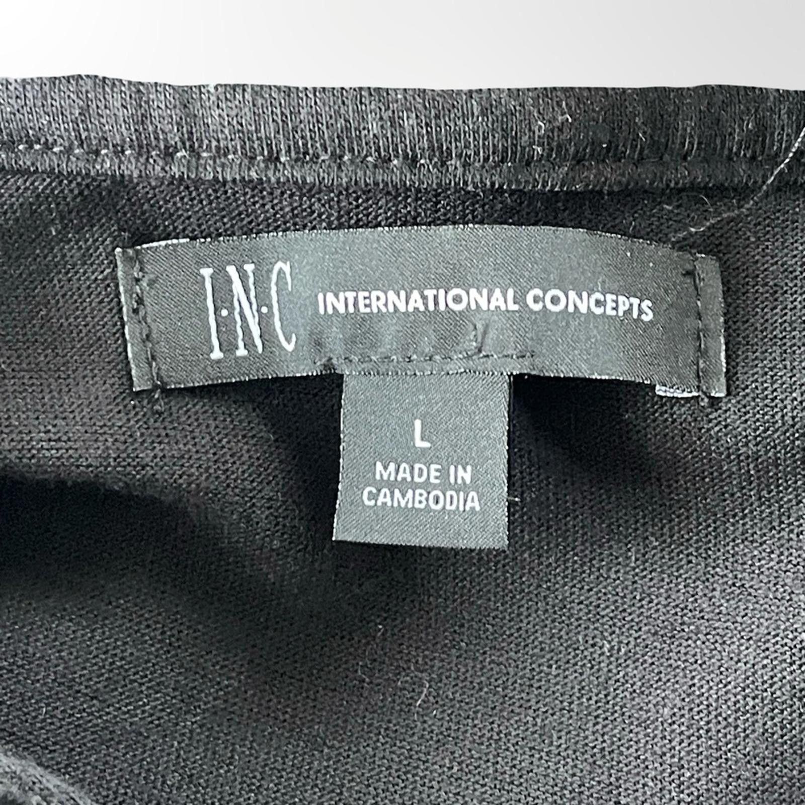 Other NWOT INC Black Hooded Long Sleeve Top in size L Size ONE SIZE - 5 Thumbnail