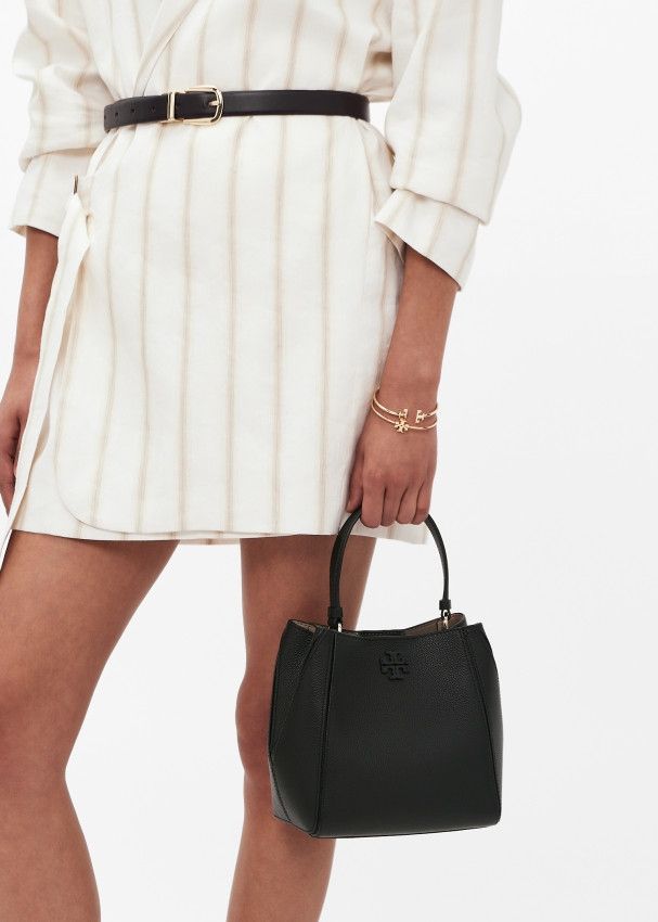 Tory Burch o1s22i1n1024 Size: OS / Mcgraw Bucket Bag in Black Size ONE SIZE - 2 Thumbnail