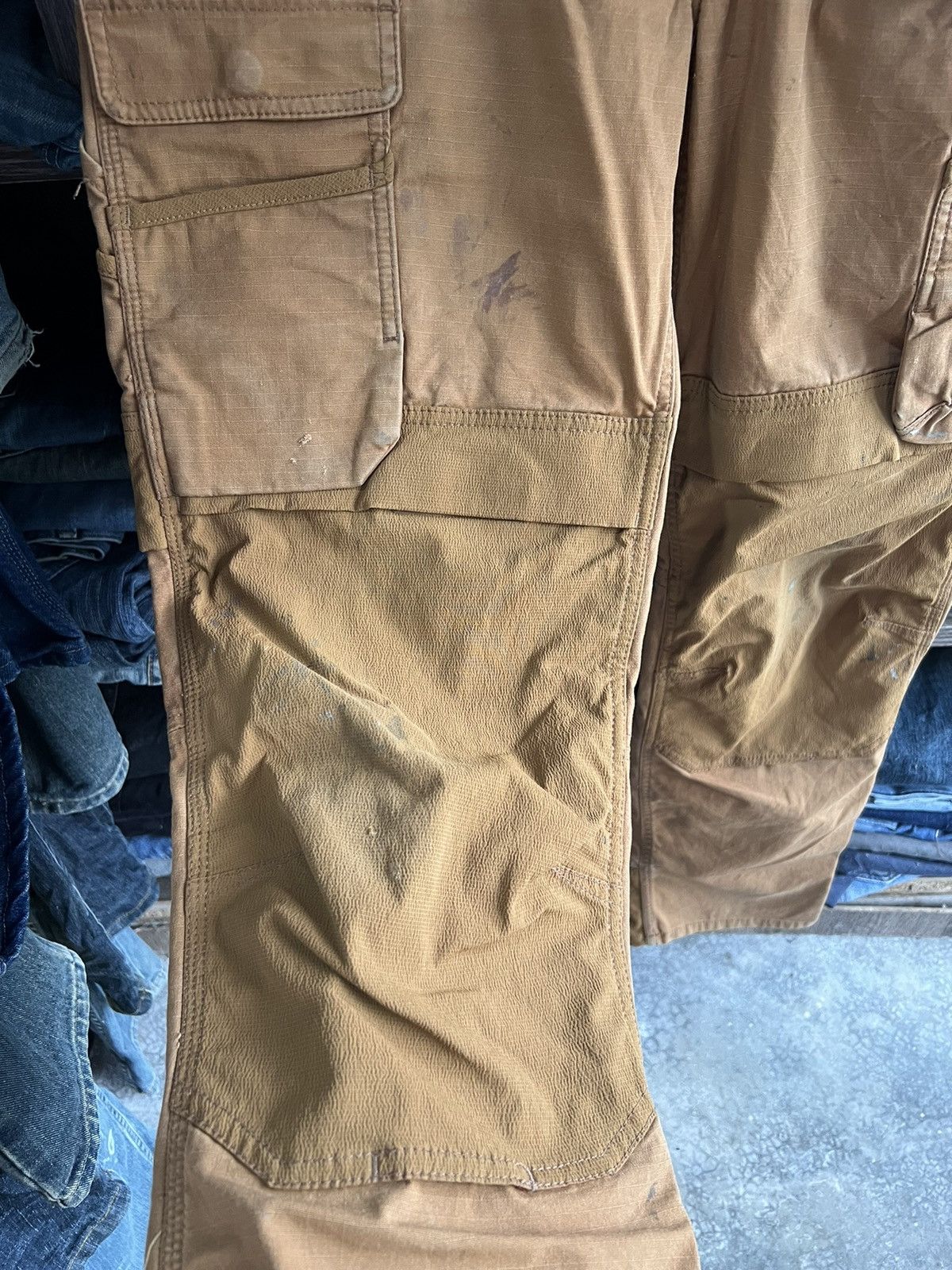 Carhartt 🔥Crazy Rare Carhartt Ripstop Multipockets Double Knee Size US 35 - 10 Thumbnail