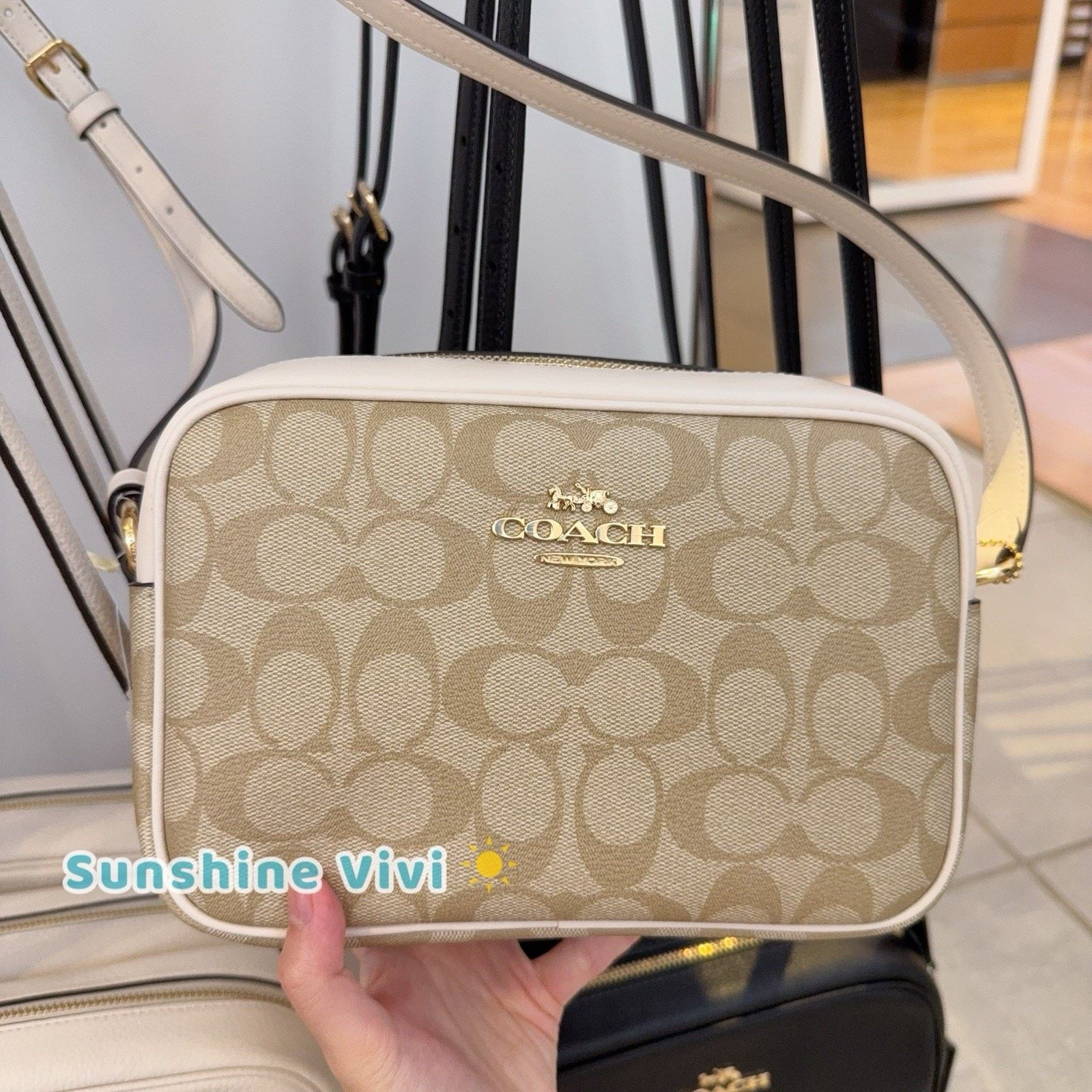 Coach NWT Coach LT Khaki/Chalk Jamie Signature Camera Bag CR135 Size ONE SIZE - 3 Thumbnail