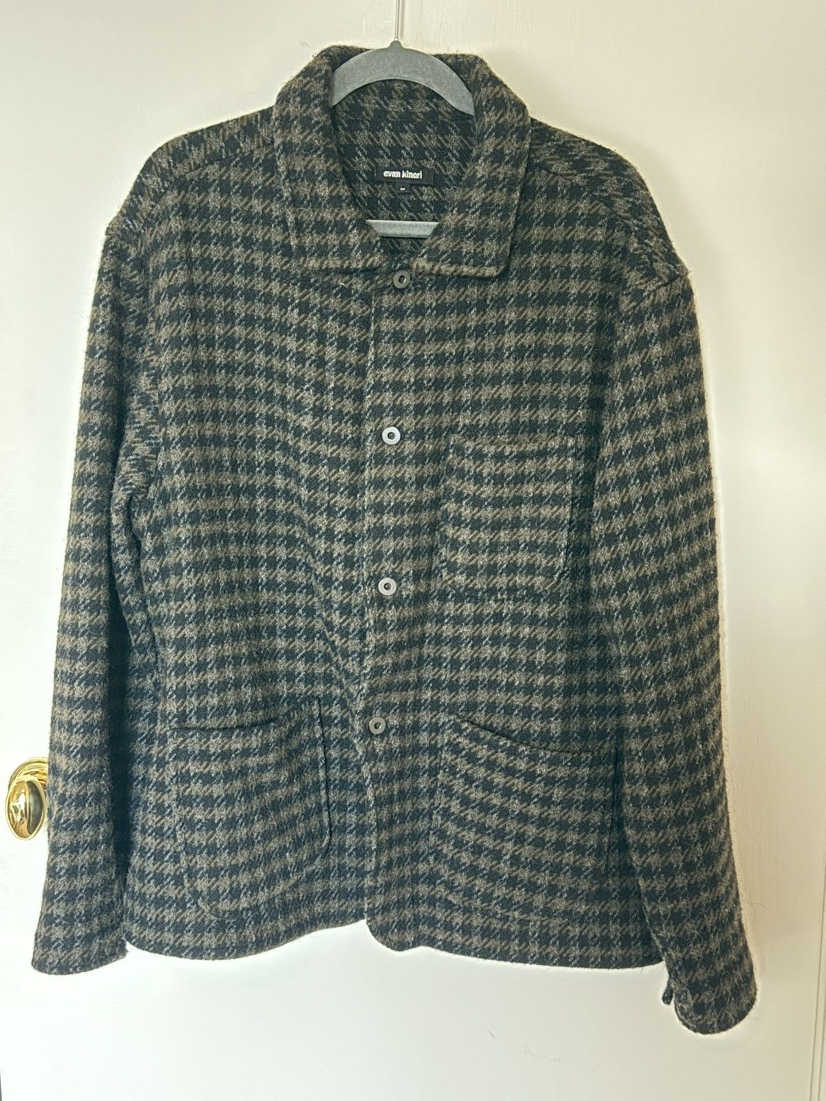 Evan Kinori ZIP JACKET TWEED GUN CLUB CHECK | Grailed