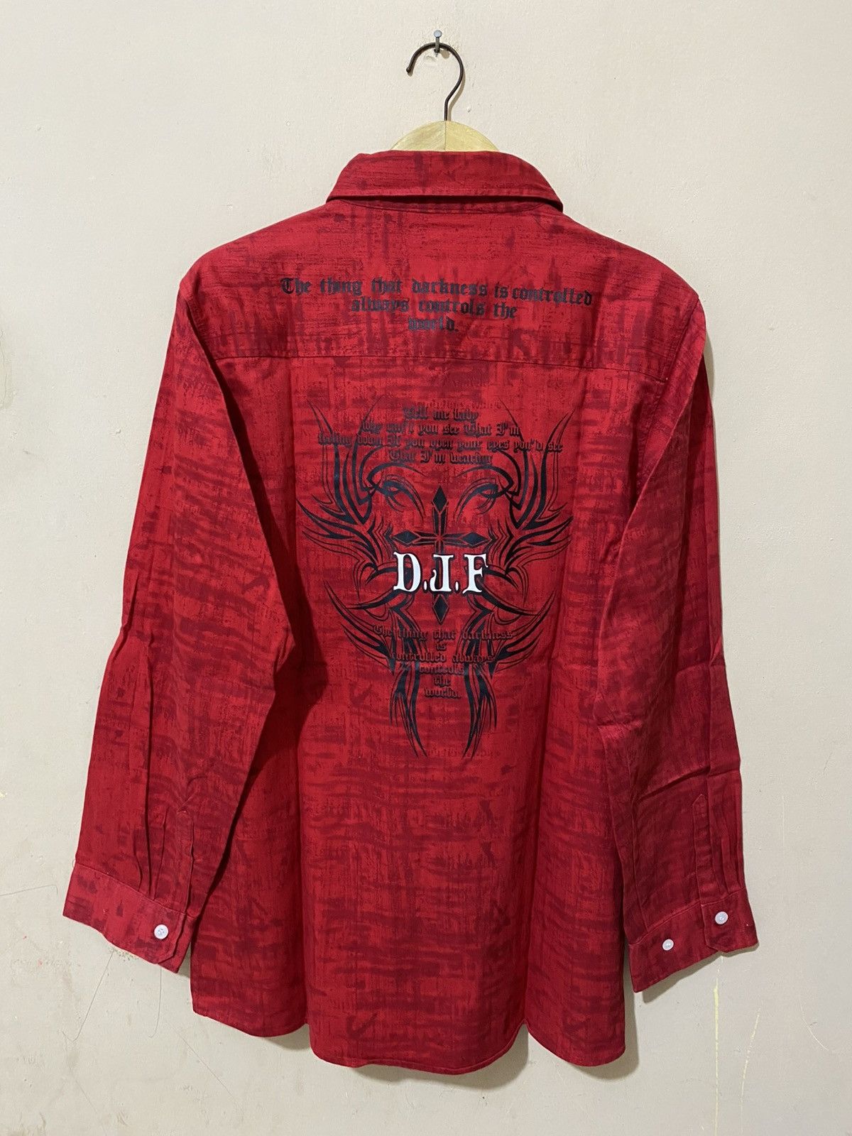 If Six Was Nine Y2K Dj Free Poem Vkei Japanese Button Shirt Size US L / EU 52-54 / 3 - 10 Thumbnail