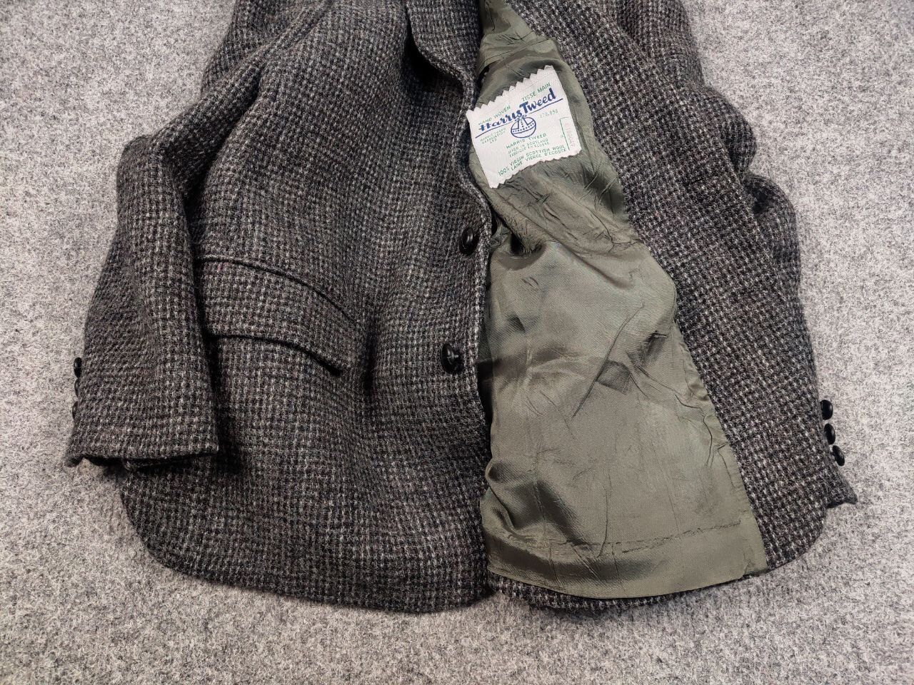 Harris Tweed Vintage 90's Harris Tweed Court short Wool Blazer Jacket Size US S / EU 44-46 / 1 - 9 Thumbnail
