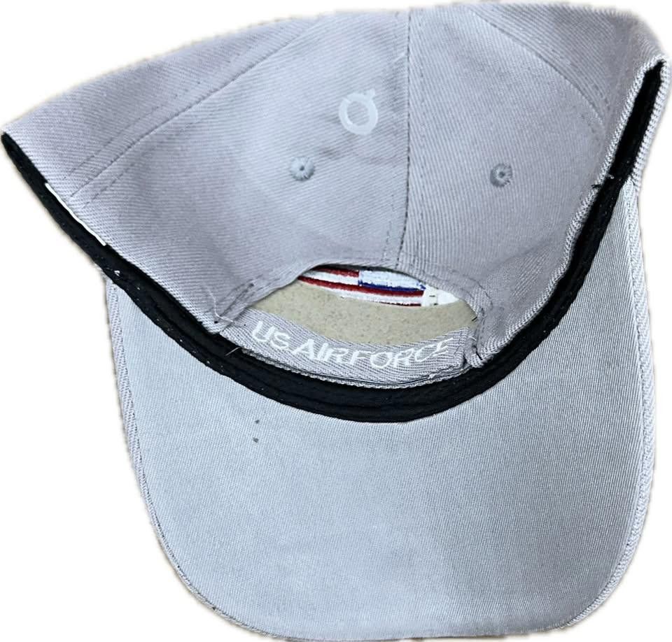 Designer US AIR FORCE Embroidered Cap Dad Hat Light Gray Size ONE SIZE - 3 Thumbnail
