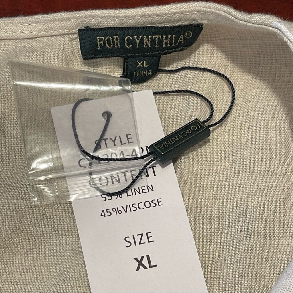 Other For Cynthia Sleeveless Linen Blend Midi Dress XL Lagenlook Size XL / US 12-14 / IT 48-50 - 8 Thumbnail