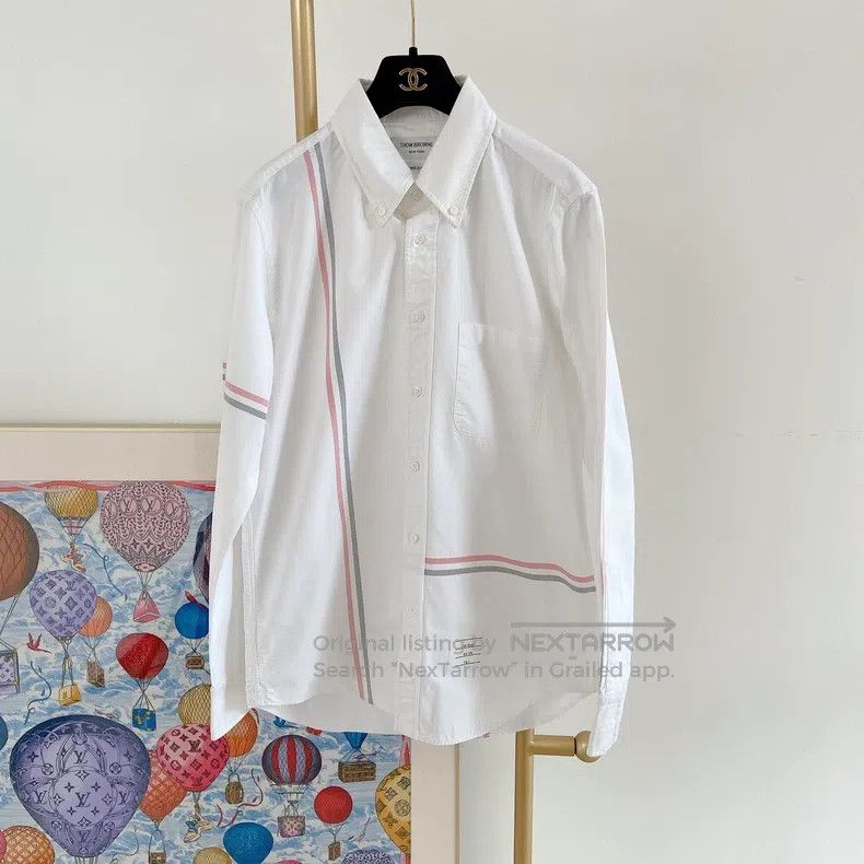 Thom Browne Thom Browne White shirt Size US M / EU 48-50 / 2 - 2 Thumbnail