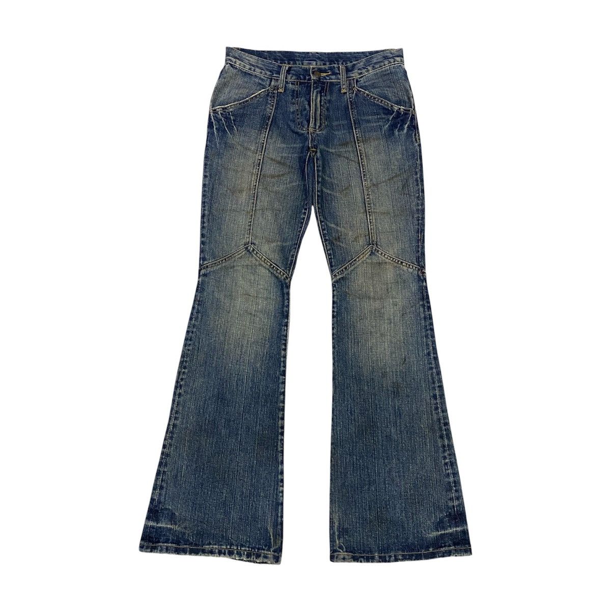 Tornado Mart 💃Tornado Mart Mud Wash Backlace Flared Jeans Size US 30 / EU 46 - 2 Thumbnail