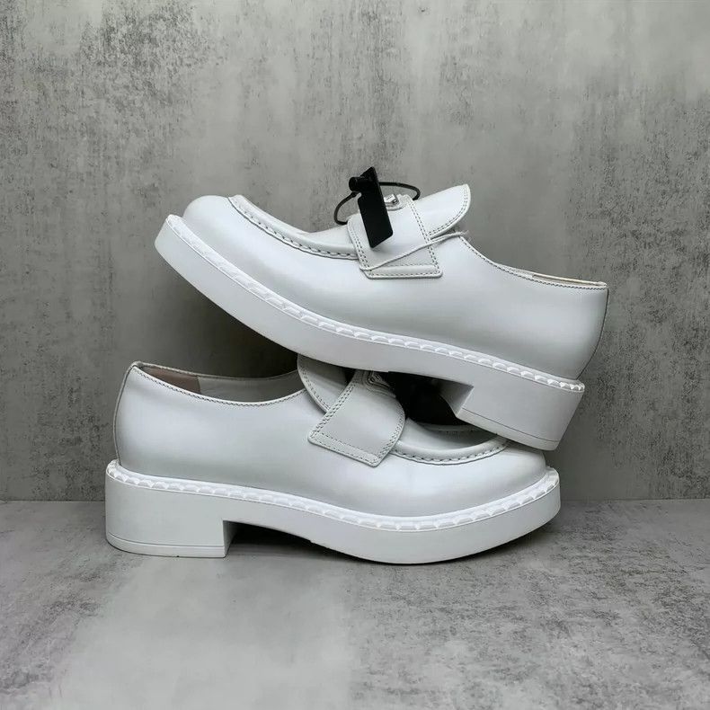 Prada Prada White Loafers Size 36.5 -2505 Size US 6 / IT 36 - 2 Thumbnail