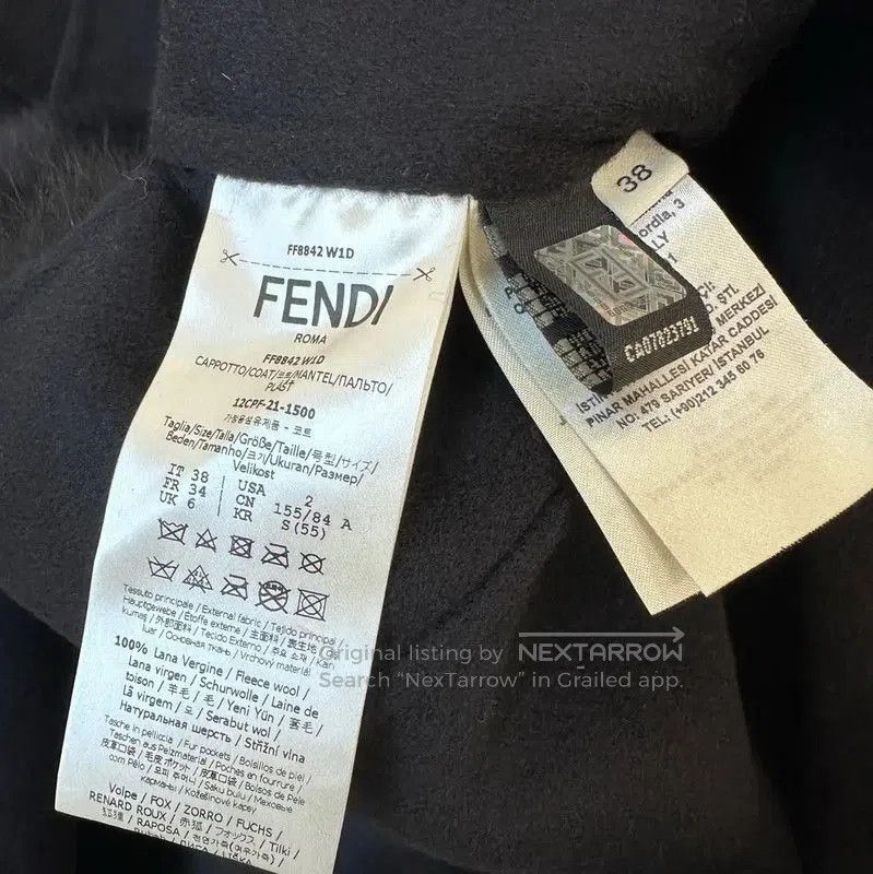 Fendi Fendi Black Women's Coat with Faux Fur Pockets . Size M / US 6-8 / IT 42-44 - 4 Thumbnail