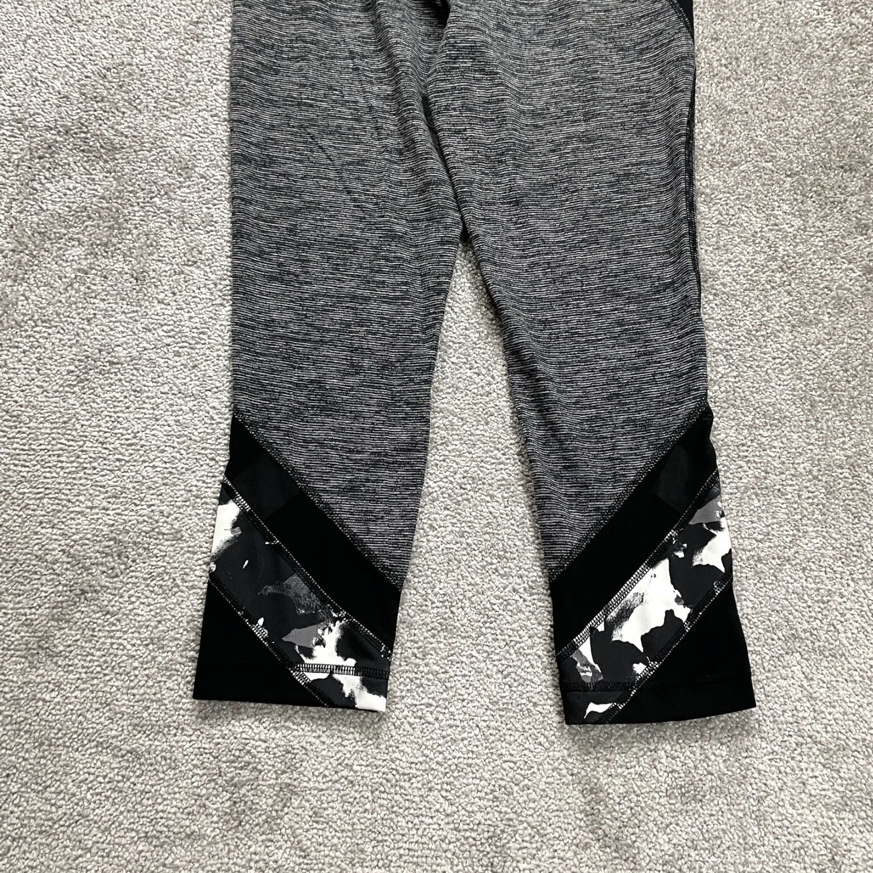 Vintage 90 Degrees By Reflex Cropped Leggings Womens Small Gray Black Active Yoga 26x22 Size 28" / US 6 / IT 42 - 3 Thumbnail
