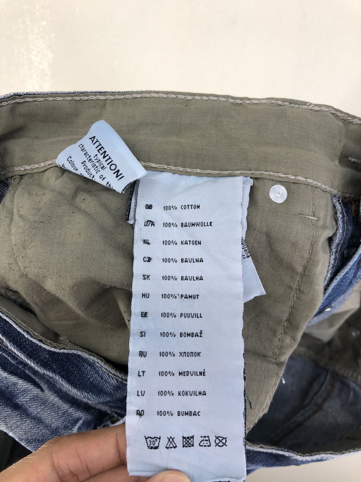 Japanese Brand Southern Menswear Distressed Faded Blue Jeans Size US 31 - 23 Thumbnail