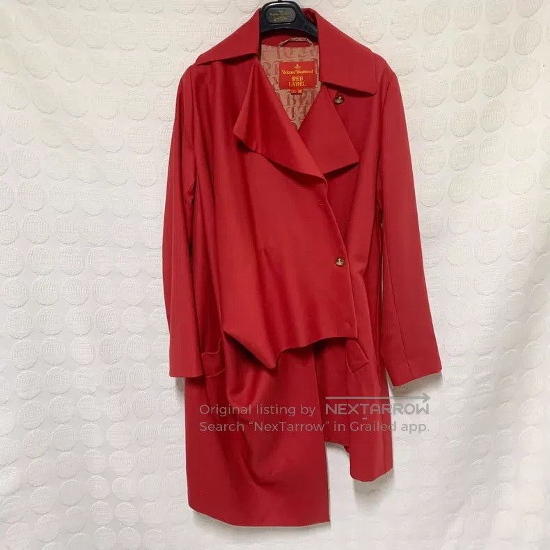 Vivienne Westwood Vivienne Westwood Red multi-wear method button wool coat Size XS / US 0-2 / IT 36-38 - 5 Thumbnail