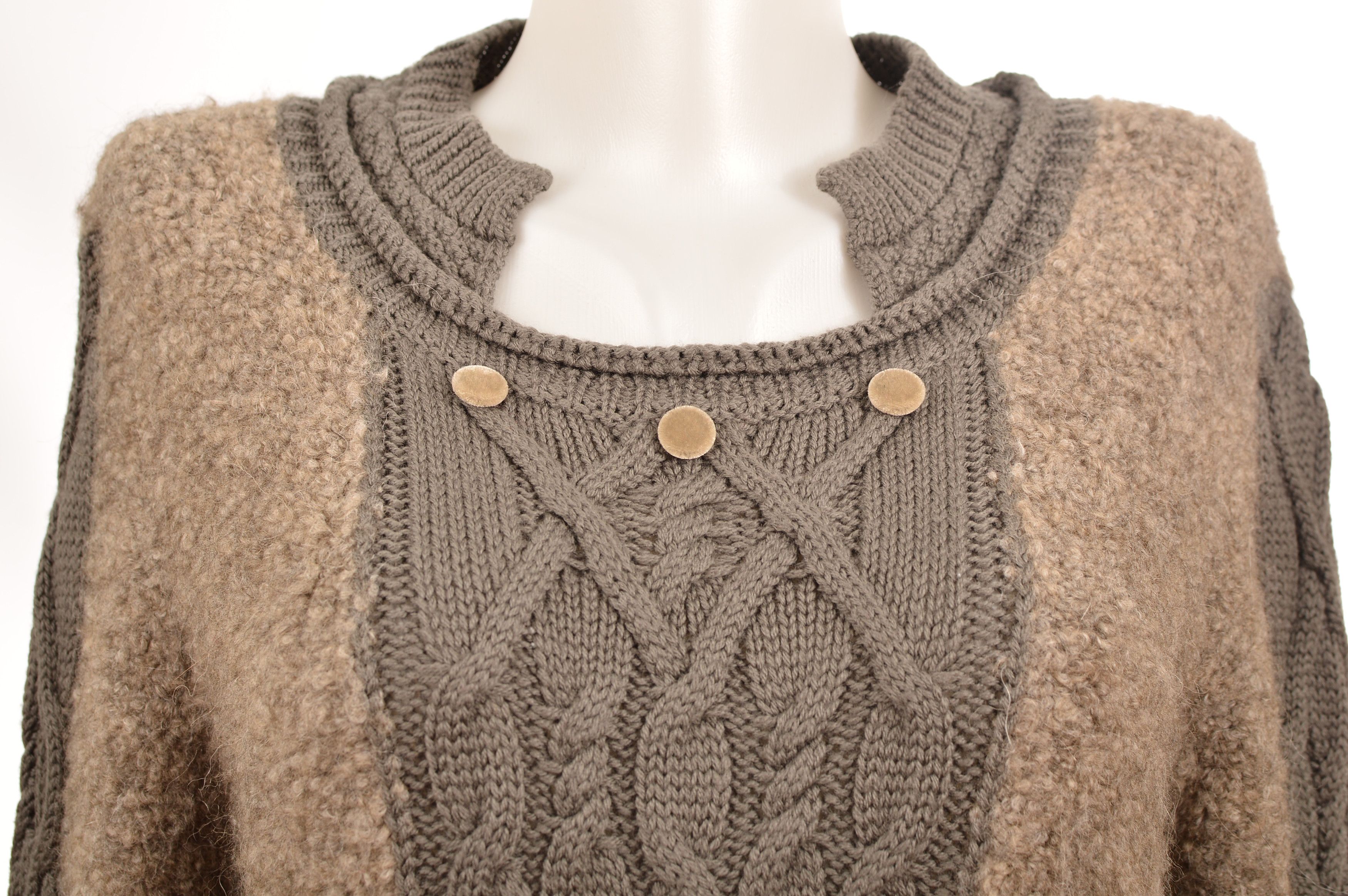 Designer High Use Whip Up Wool Blend Mixed Fabrics Sweater Size M / US 6-8 / IT 42-44 - 2 Thumbnail