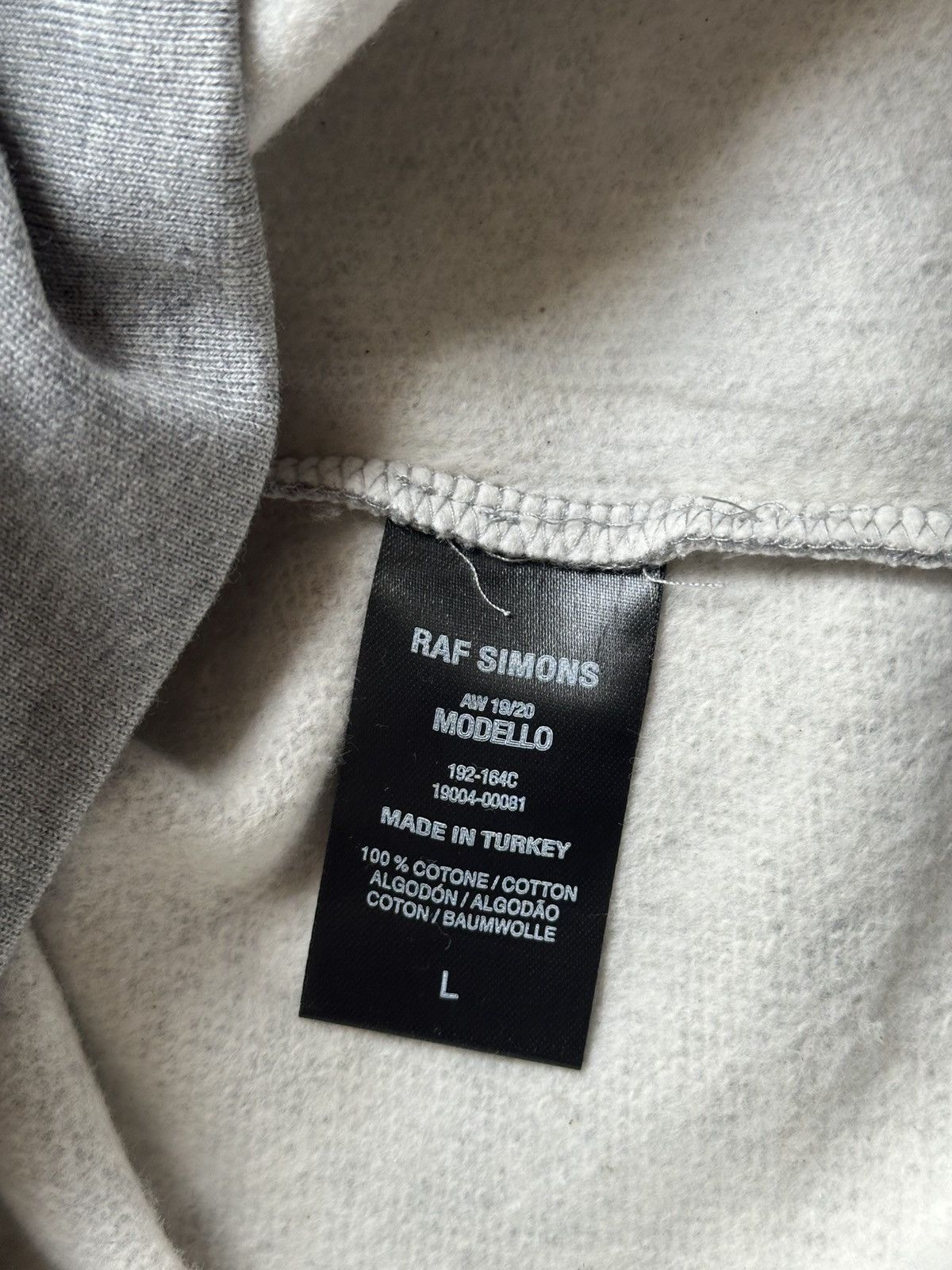 Raf Simons Raf Simons Hoodie Gray Large Size US L / EU 52-54 / 3 - 5 Thumbnail