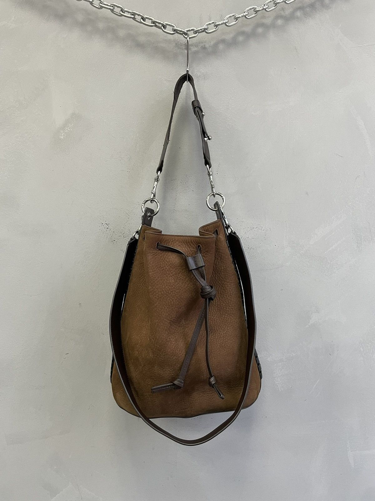 Allsaints Allsaints brown leather bucket bag vintage kmrii style Size ONE SIZE - 1 Thumbnail