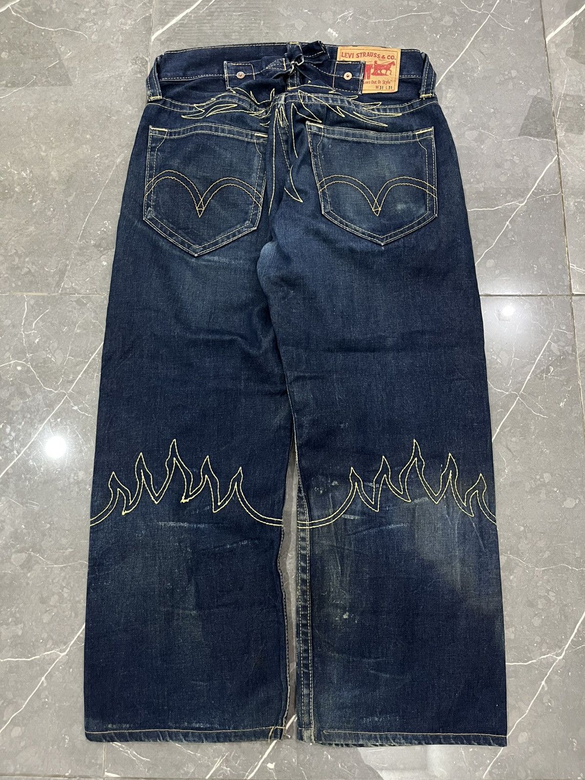 Levi's VINTAGE LEVIS FLAME STITCH JAPAN MADE Size US 31 - 2 Thumbnail
