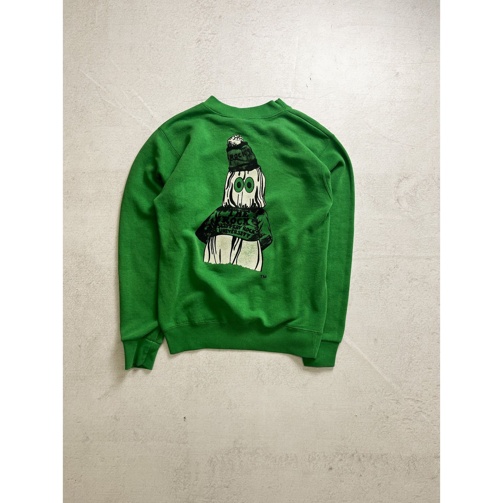 The Unbranded Brand Vintage 80s Slipper Rock Green Sweatshirt - Men's Medium Size US M / EU 48-50 / 2 - 2 Thumbnail