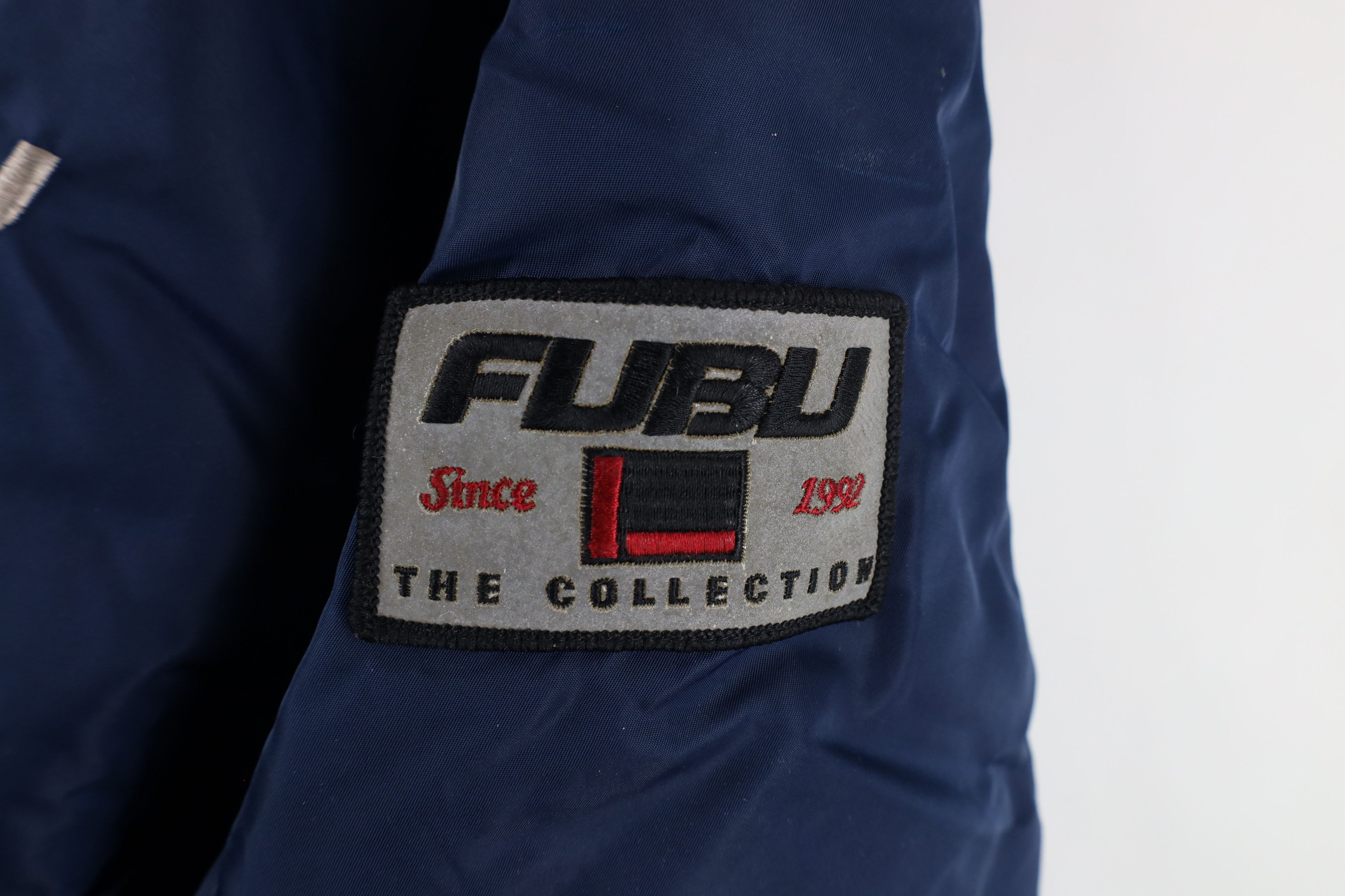 Fubu × Vintage Vintage 90s Fubu Spell Out Reversible Military Bomber Jacket Size US XL / EU 56 / 4 - 4 Thumbnail