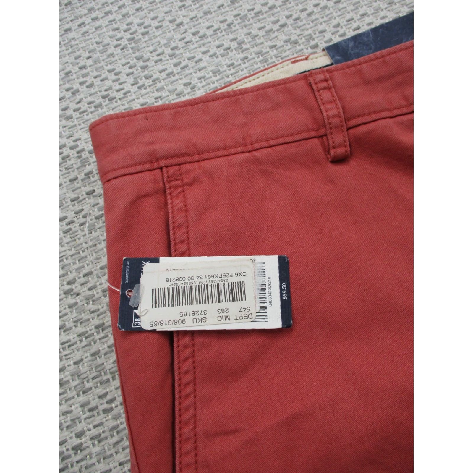 Cremieux Cremieux Classics Mens Pants Chino 34x30 Comfort Stretch Flat Front Pink 90s Logo City Preppy Vintage No Size US 34 / EU 50 - 6 Thumbnail