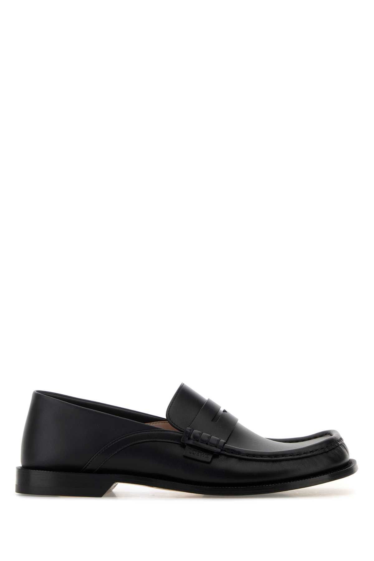 Loewe Black Leather Campo Flap Loafers Size US 11 / EU 44 - 1 Thumbnail