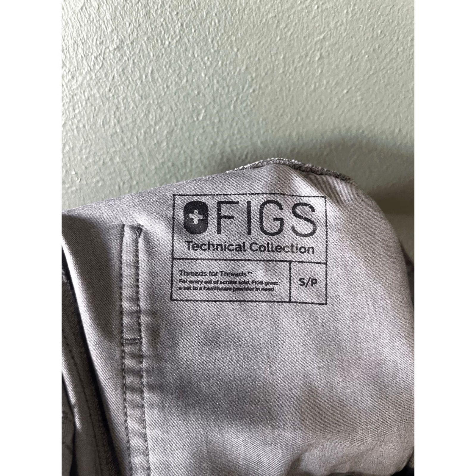 Vintage FIGS Pants S Gray Womens Scrub Medical Size Drawstring Jogger Size 28" / US 6 / IT 42 - 3 Thumbnail