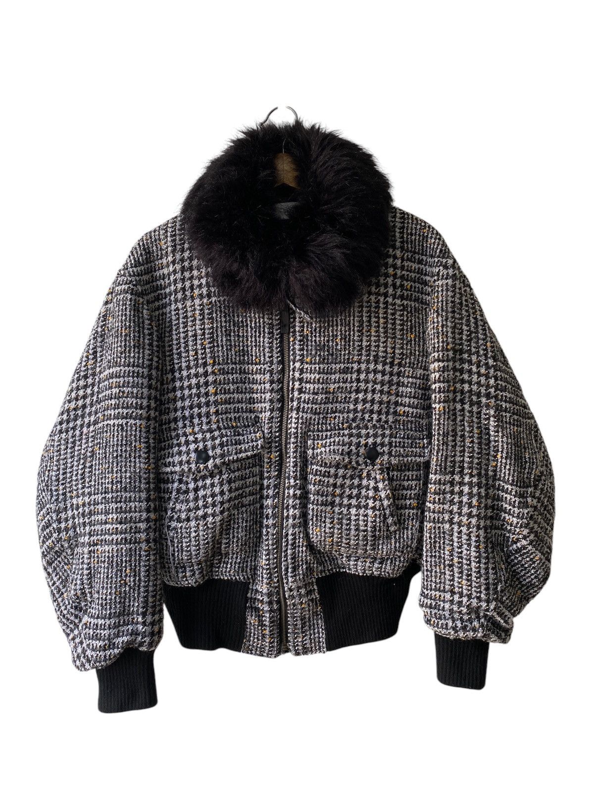 Japanese Brand × Le Grande Bleu (L.G.B.) SLY Japan Knit Wool Design Fur Zipper Jacket Size US L / EU 52-54 / 3 - 3 Thumbnail